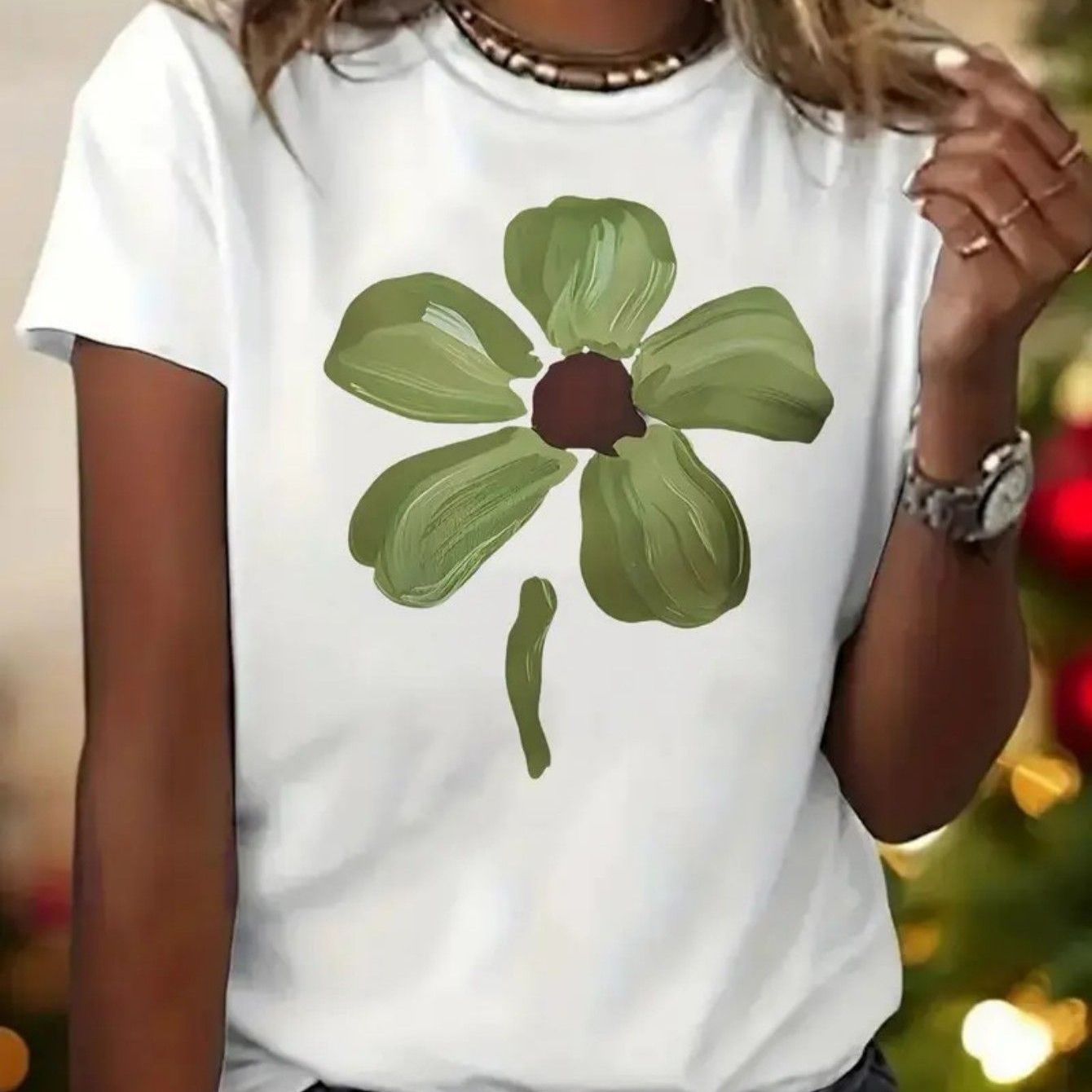 TEMU Fashionable Letter Printed Anime Women's Round Neck T-shirt With And Comfortable Texture, Suitable For Daily Casual Wear And Natural And Elegant