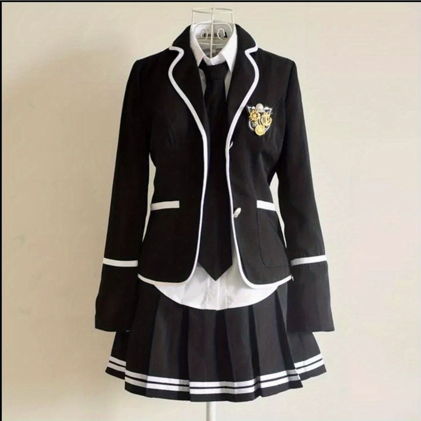 TEMU ブリティッシュスタイル 春秋 制服セット 日本学生服 スカート 韓国版 高機能ウェア