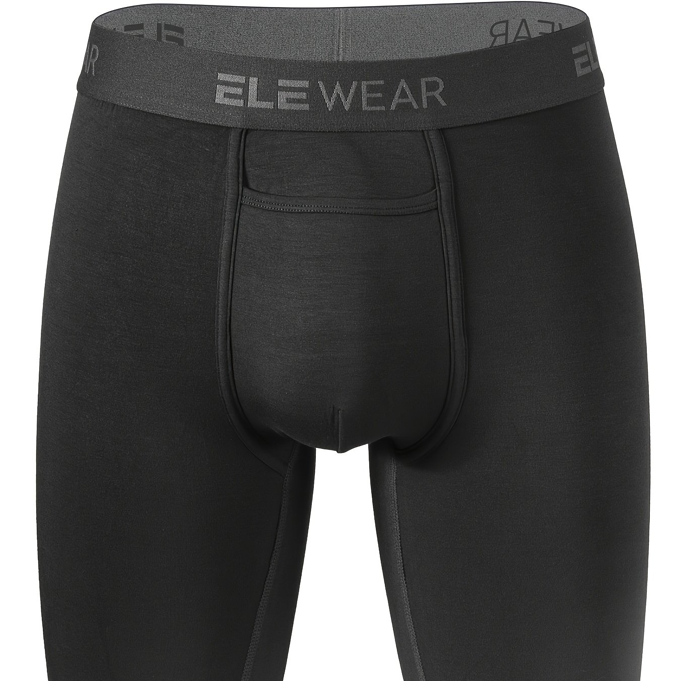 TEMU Plus Size Men's Modal Underwear - Open , Soft & Comfortable, Anti-chafe, Mid-stretch Fabric, Machine Washable, Solid Color For Sports & Casual