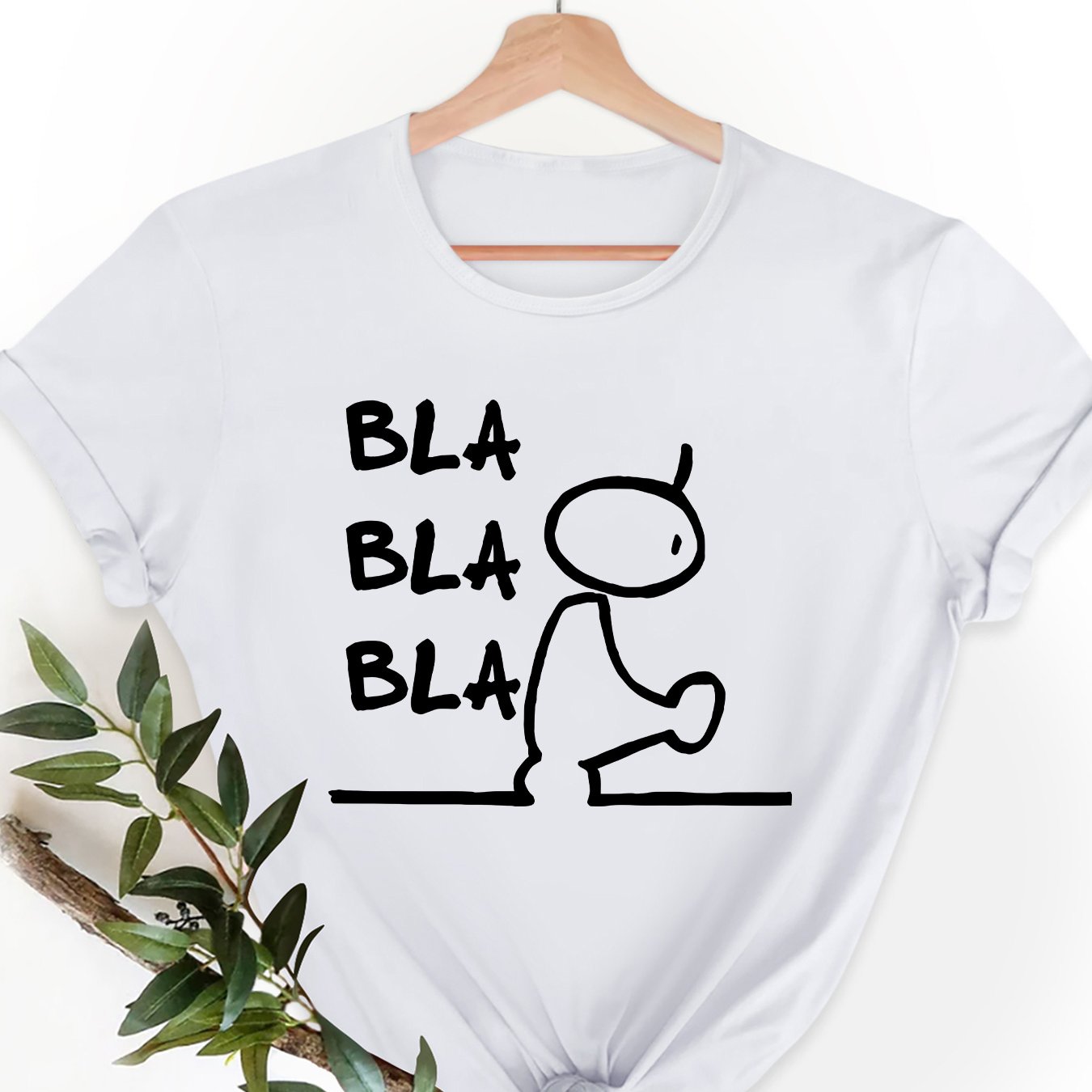 TEMU Plus Size - Plus Size - A Plus-size Women's T-shirt For Elegant, Cute, And Stylish Parties, Featuring A And The Text ' Bla'. A Fitted,