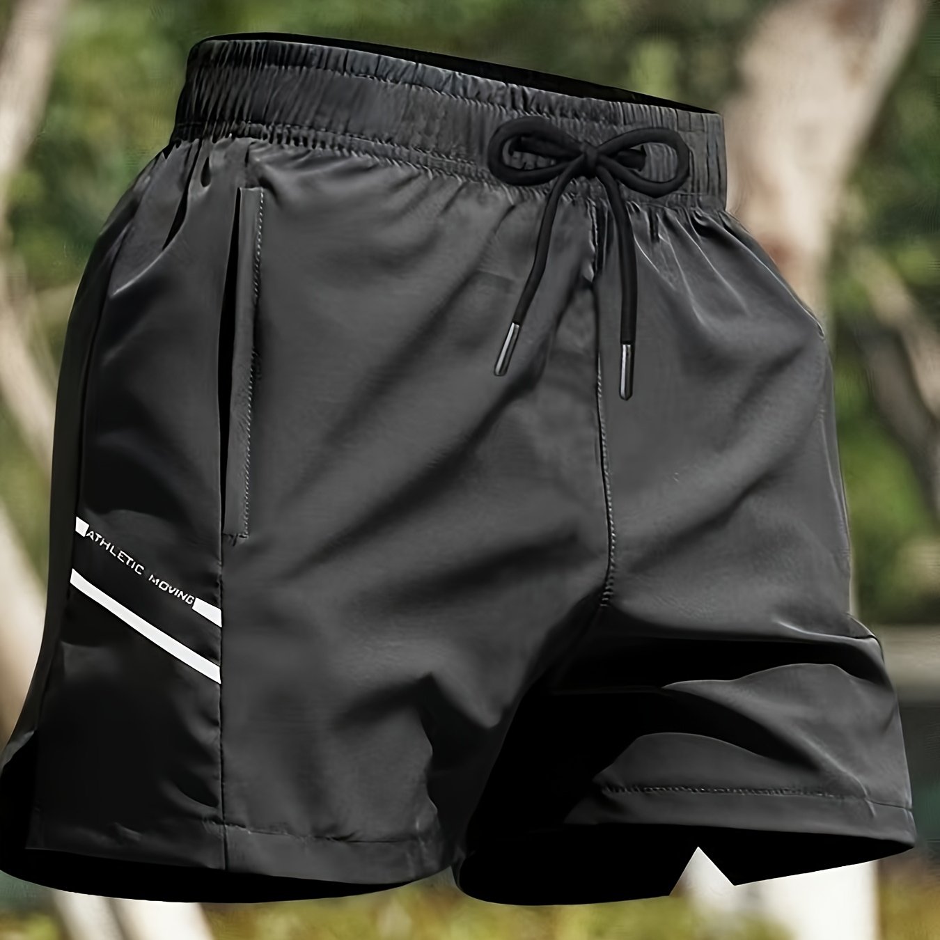 Men's Quick-dry Breathable Athletic Shorts. Summer Thin Sweat-wicking Print Shorts, Non-sticky Leg, Gym Use