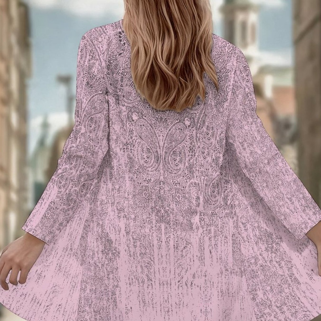 Plus Size - Plus Size - Spring And Autumn Oversized Women's Long Sleeve Cardigan Coat - Classic Trendy With Printed Design, Perfect For Daily Wear, Office, And Travel