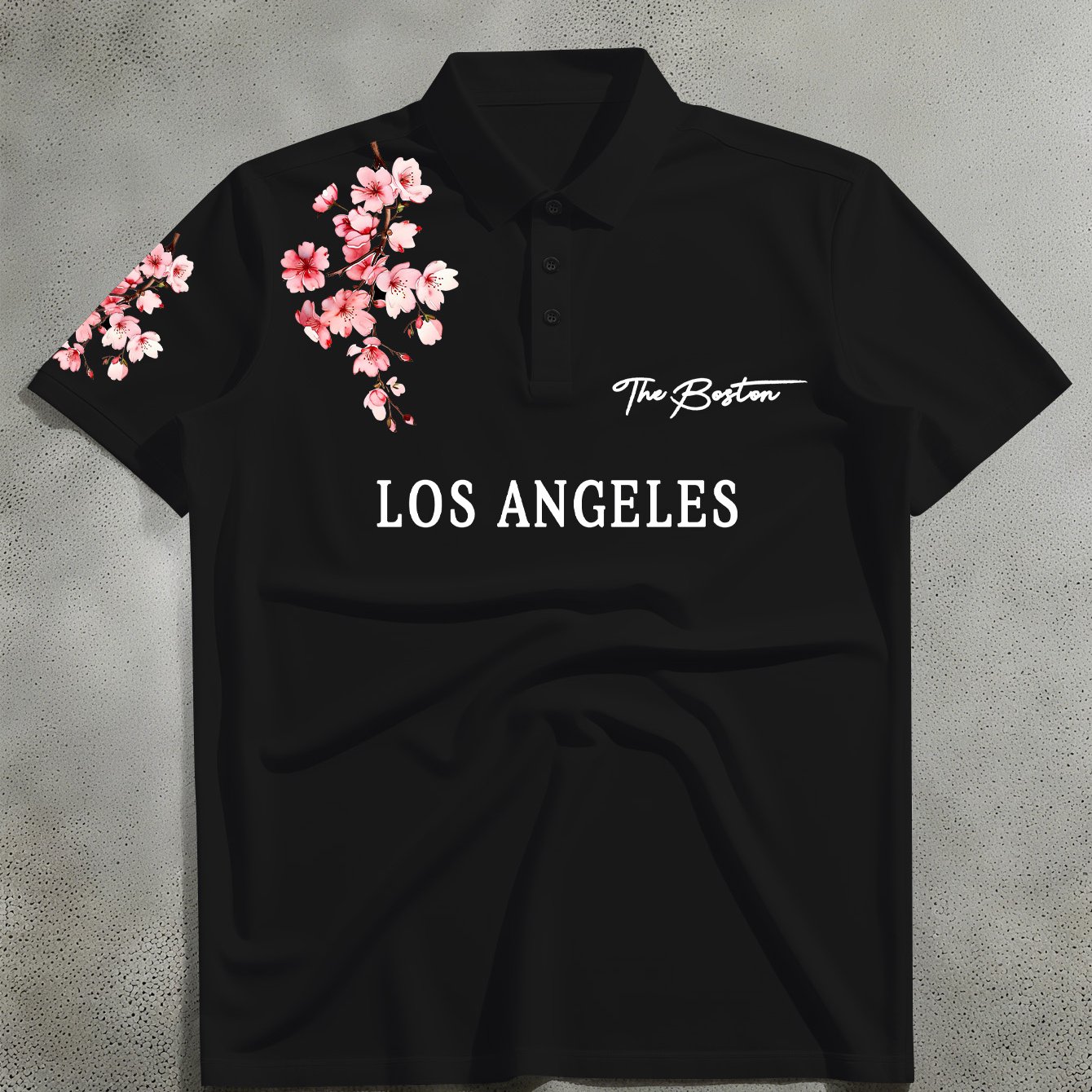 TEMU European And Men' Cherry Shoulder Line Contrast Lapel Short Sleeve Shirt