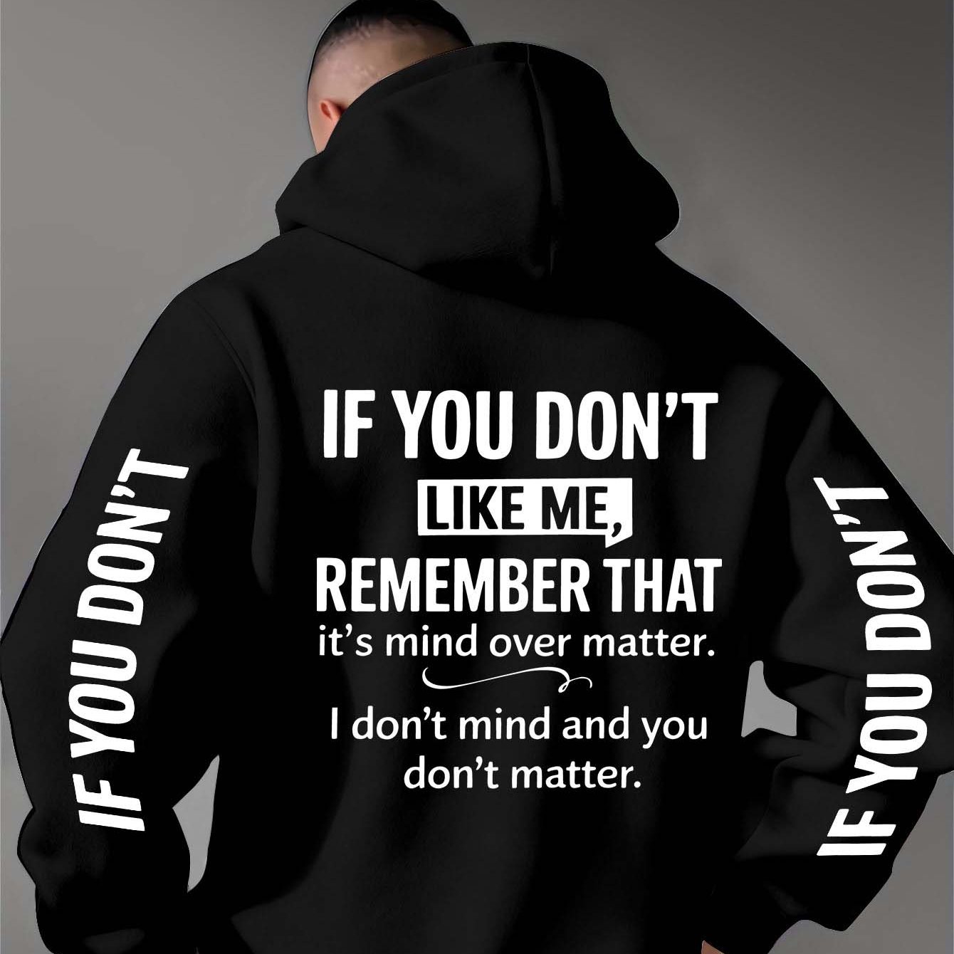 TEMU Hooded Sweatshirt, Featuring Graphic Print That Embodies The "don't ' " Streetwear Trend, Serving As An Symbol For Enthusiasts To Connect. This
