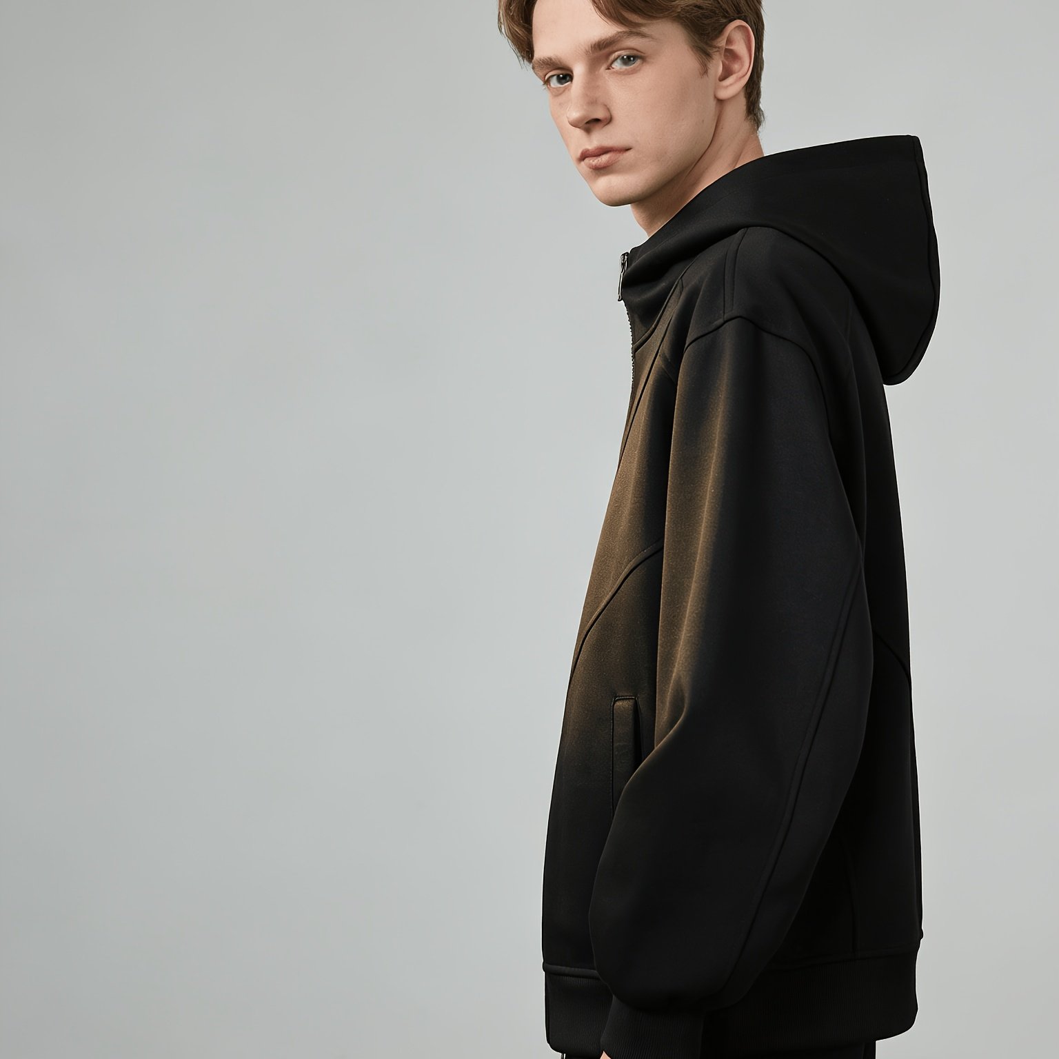 TEMU Men's Jacket, American Preppy Style, Fashion, Loose Men's Sweatshirt Jacket, Versatile Hooded Cardigan, Long Sleeve Jacket Top, Men's T-shirt