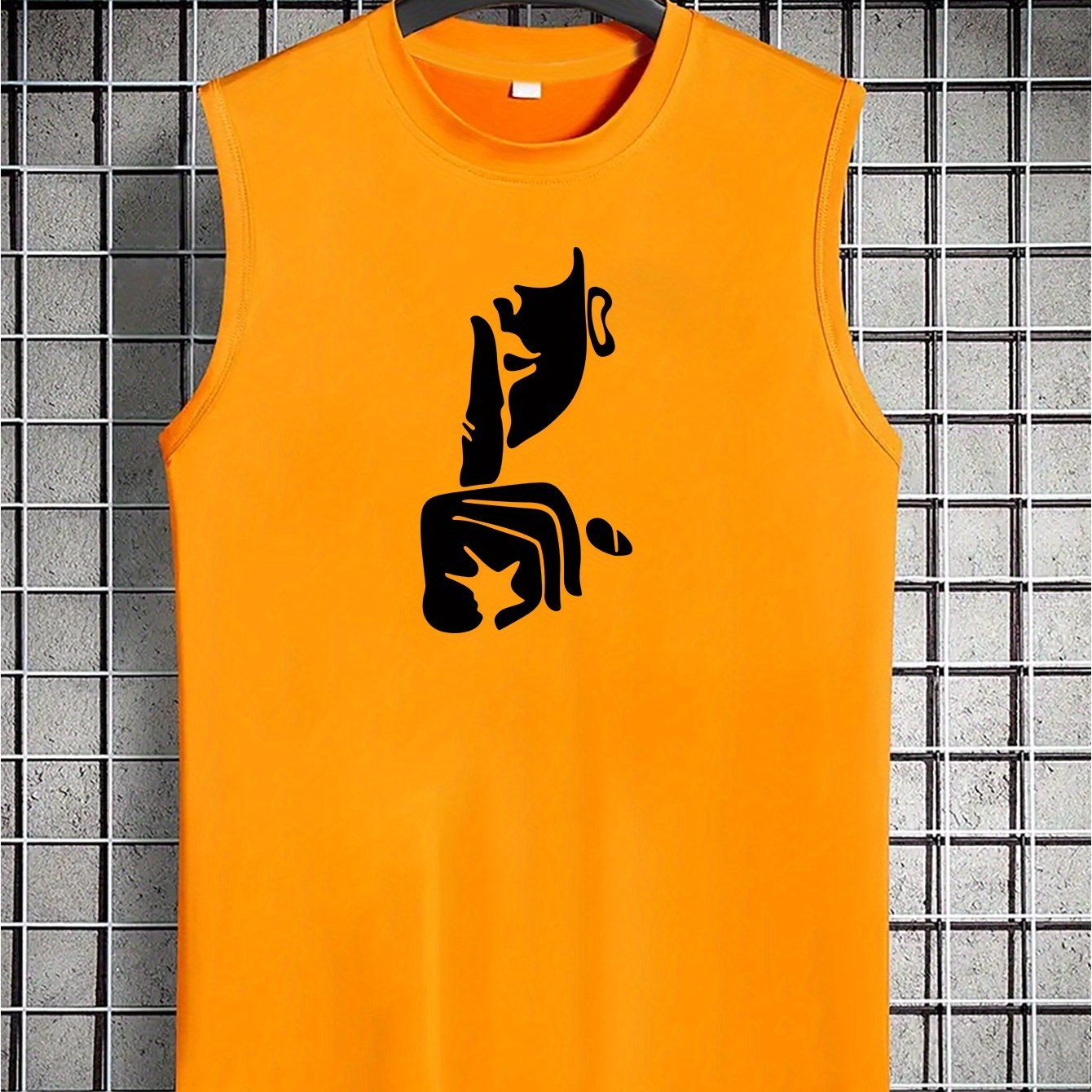 TEMU Spring And Summer Tank Tops Featuring Style, Print For Young Men, Perfect For Casual Wear With A Round Neck
