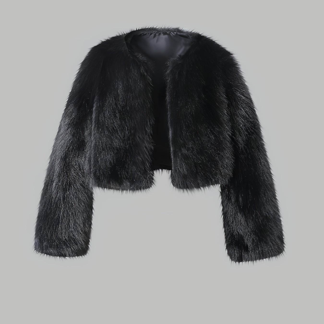 TEMU Women's Short Puff Plush Coat, Autumn Winter