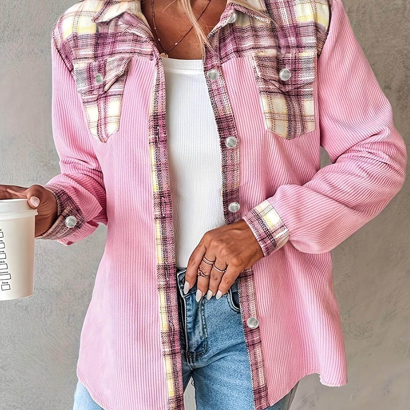 Women's Casual Button- Shirt