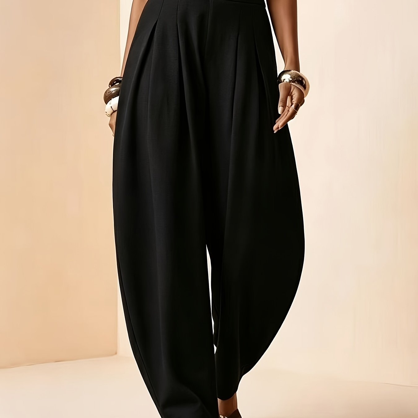 TEMU Summer Women's Loose Breathable Casual Trousers Suitable For Outdoor Elegant Women's Long Pants