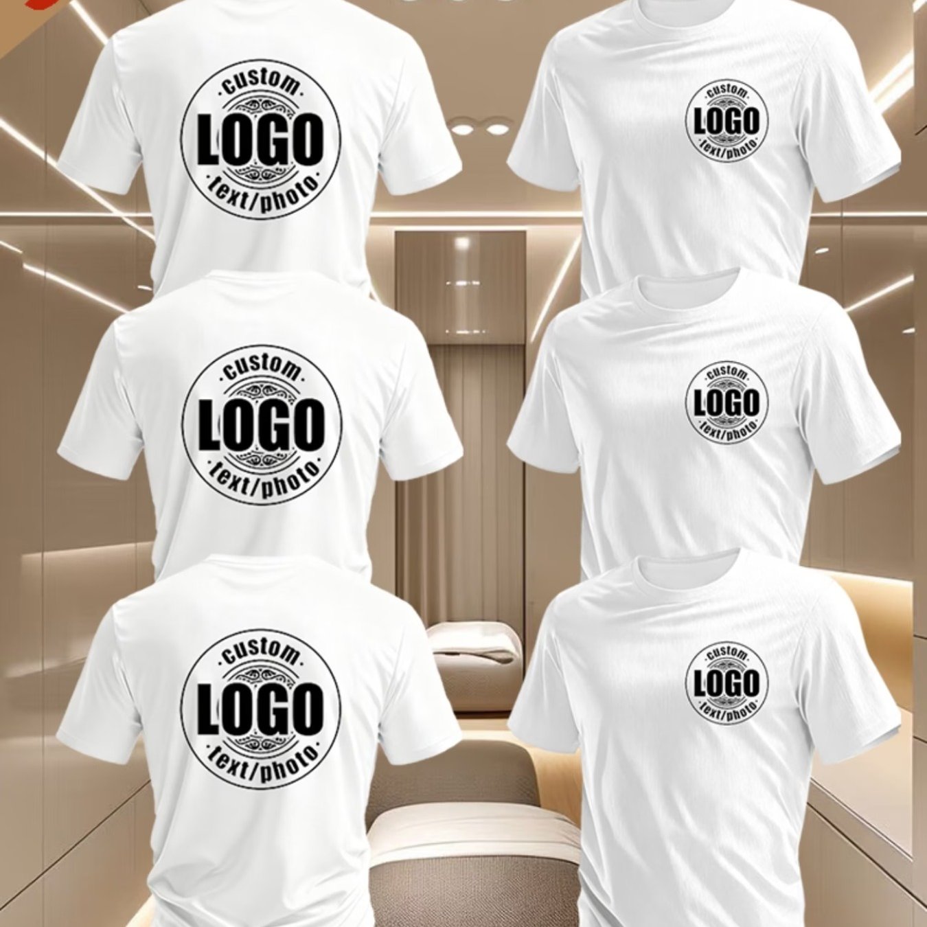 TEMU 3pcs Set Custom Product, With Personalized Logo Option. Add Your Text/images/family Photos/pet Photos//work Uniform/couple/friend Portraits.