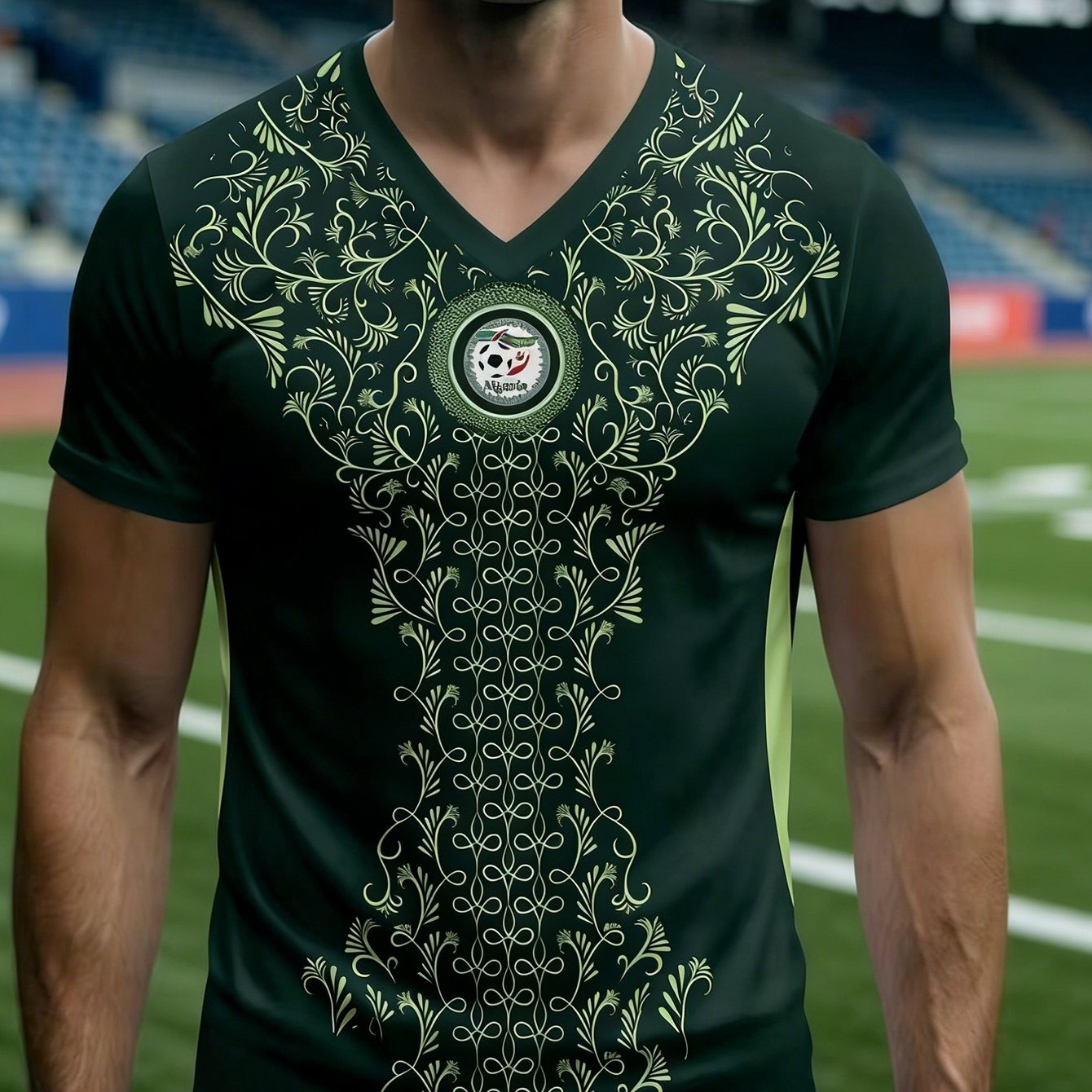 TEMU Chemise à manches courtes et col en V pour homme, taille standard, à imprimé numérique à thème