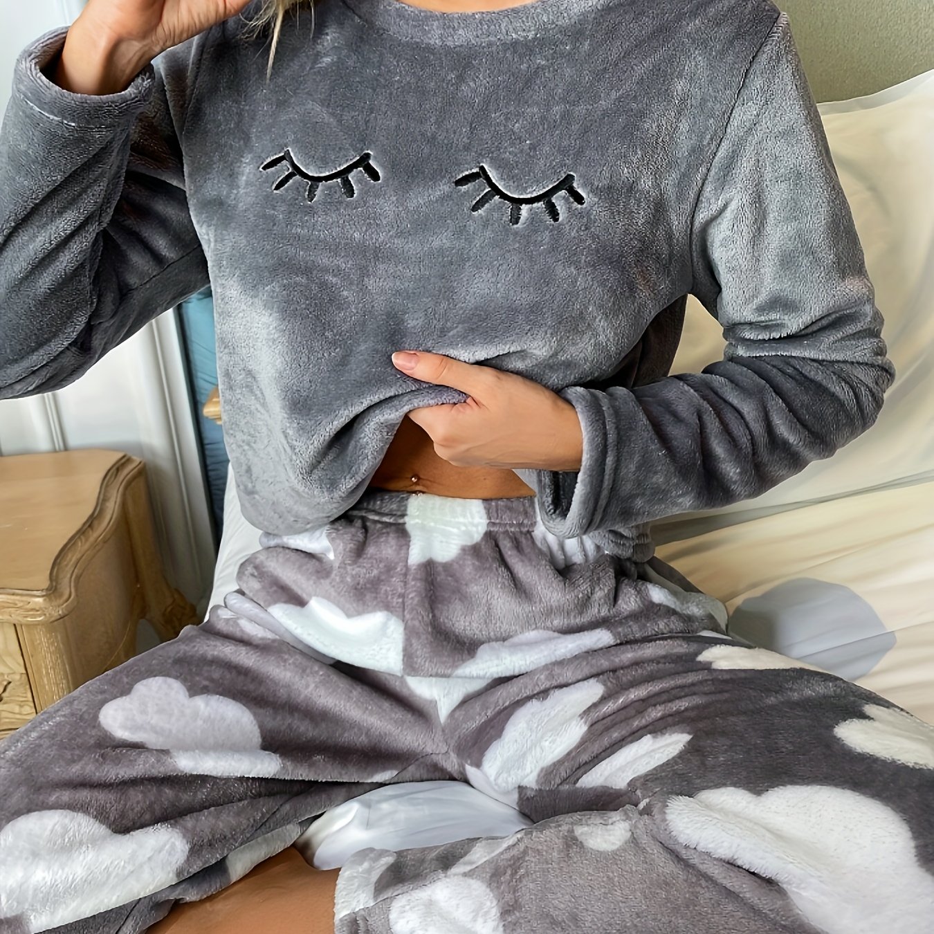 Image of New Flannel Pajamas Women's Autumn Wear Set Women's