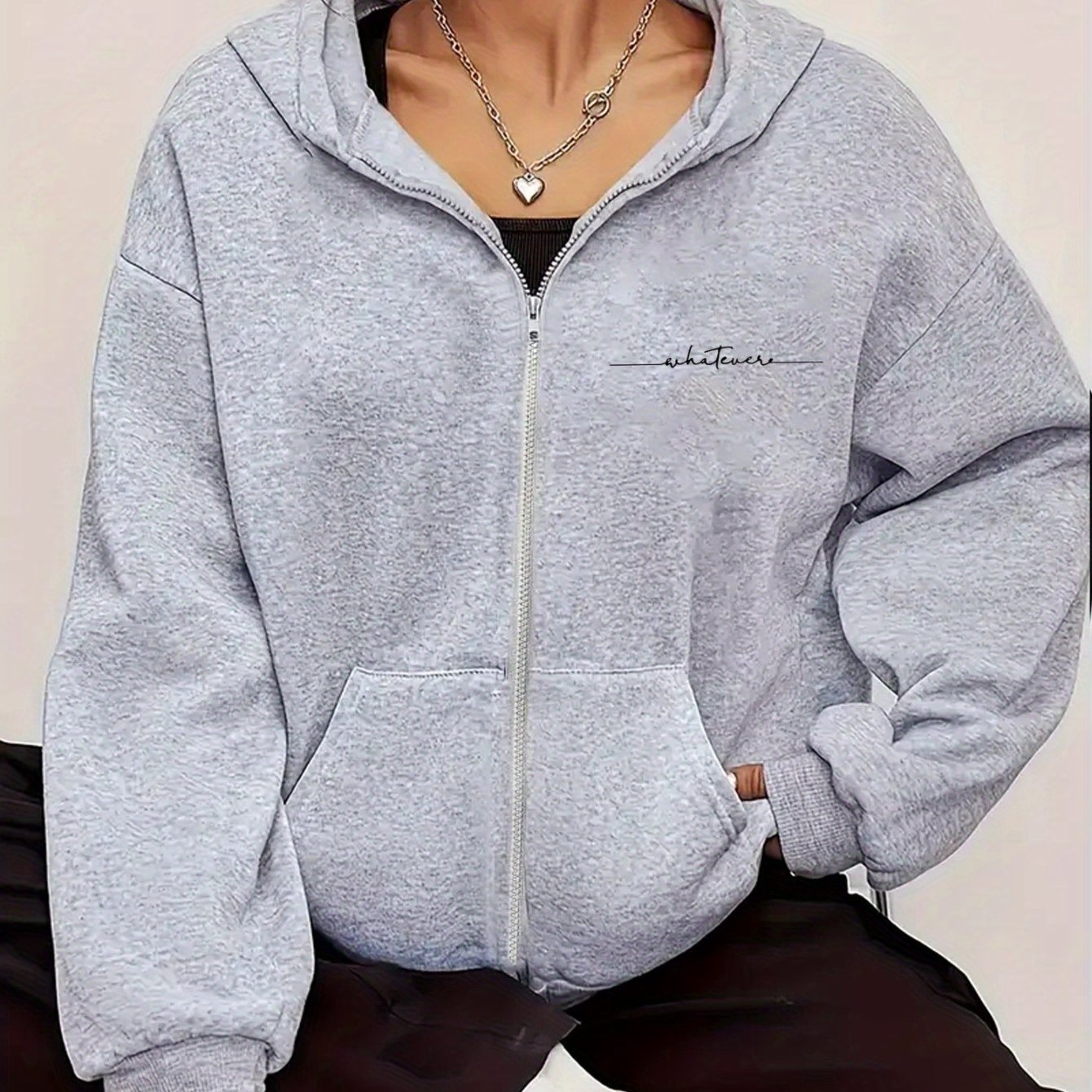 TEMU Veste Sweat Sport Décontractée pour Femme - Cardigan Zippé, Confortable et , Facile à Styler, Tendance et Décontracté, Tissu de Haute Qualité,