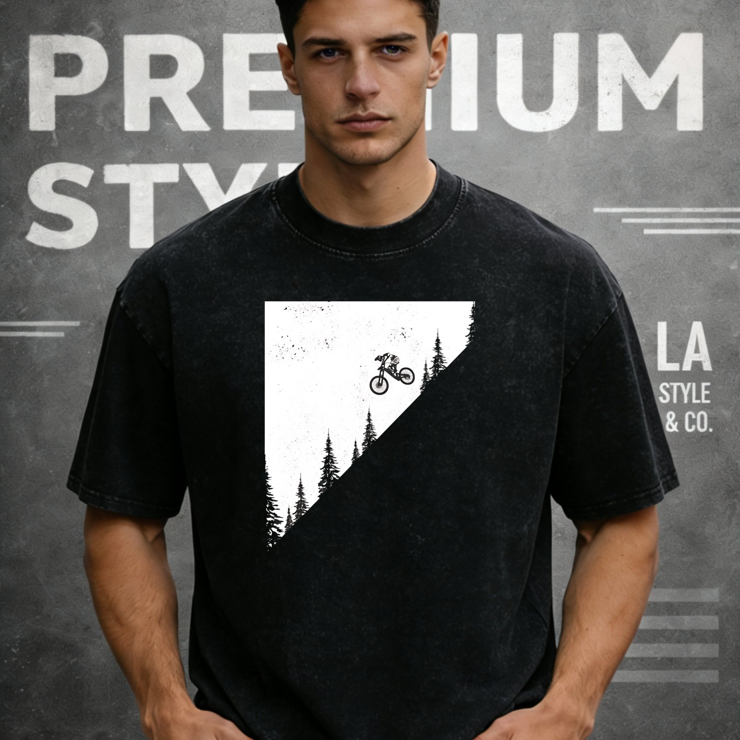 Men' Style Vintage T Acid-washed Brown Tee, Vintage Turntable Print Grey Tee Men's Casual Crew Neck Short Sleeve T-shirt, Loose Fit, , Plus Size Machine Washable