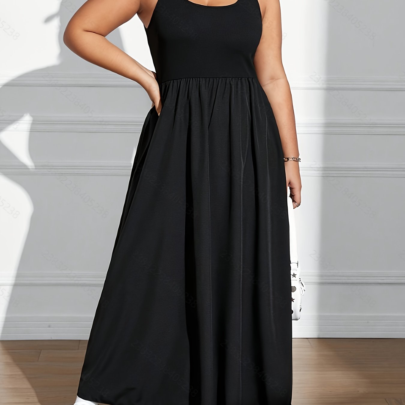 Plus Size, Plus Size Women's Sleeveless Tank Dress