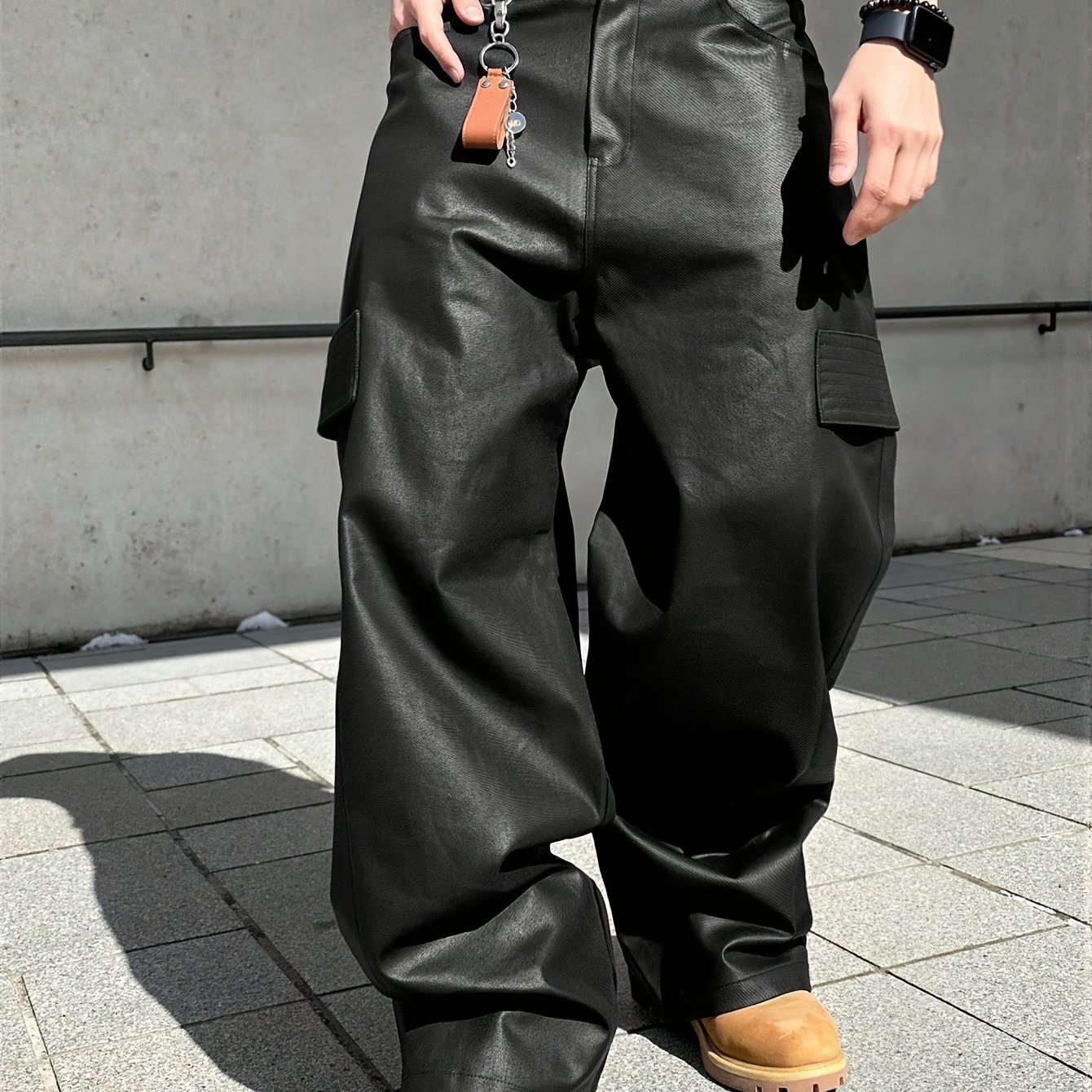 TEMU Men's Black Pants, Loose Straight Leg Pants, Versatile Pants, Men's Black Pants, Men's Wide Leg Pants, Men's Plus Size Pants, Style Pants, Men's