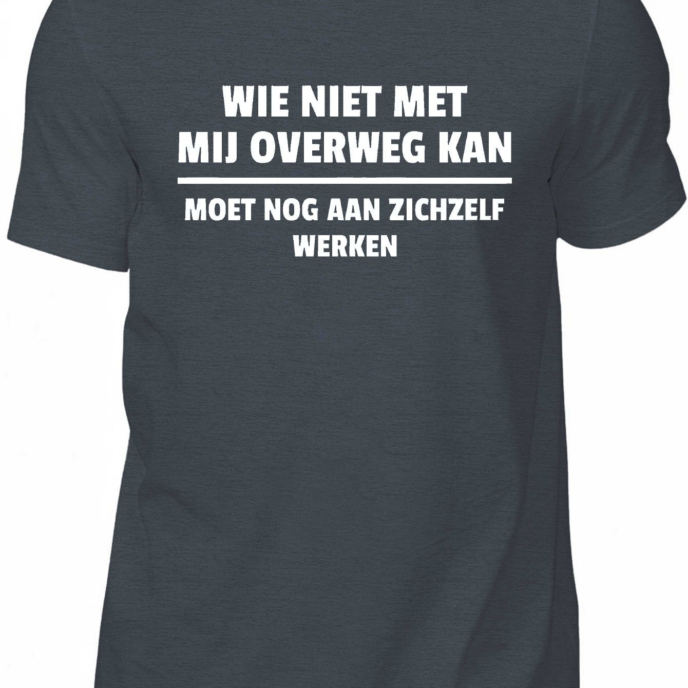 TEMU Plus Size Men's Summer T-shirt, Interesting Dutch "anyone Who With Me" Graphic Print Short Sleeve Tees, Trendy Casual Tops For Daily Life, Big