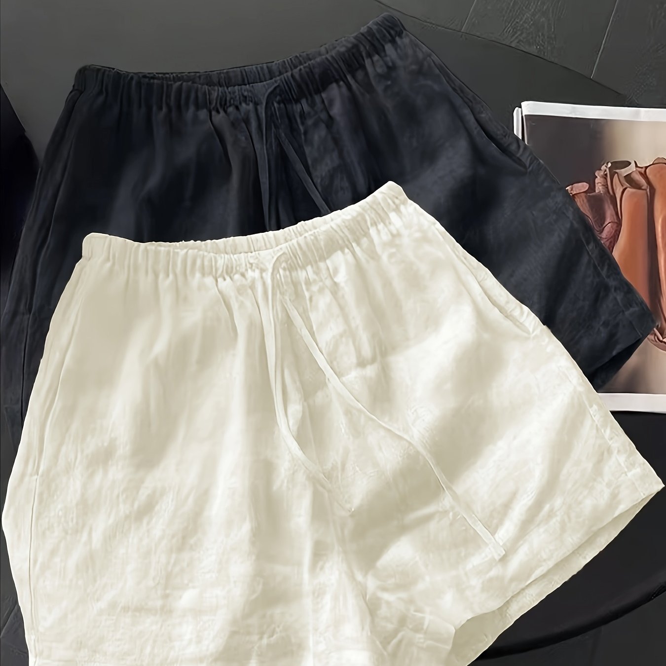 TEMU Pantaloncini estivi da donna a vita , taglio a , larga, pantaloni casual, ampi e versatili, capispalla, pantaloni a punti, set di due pezzi ASD1