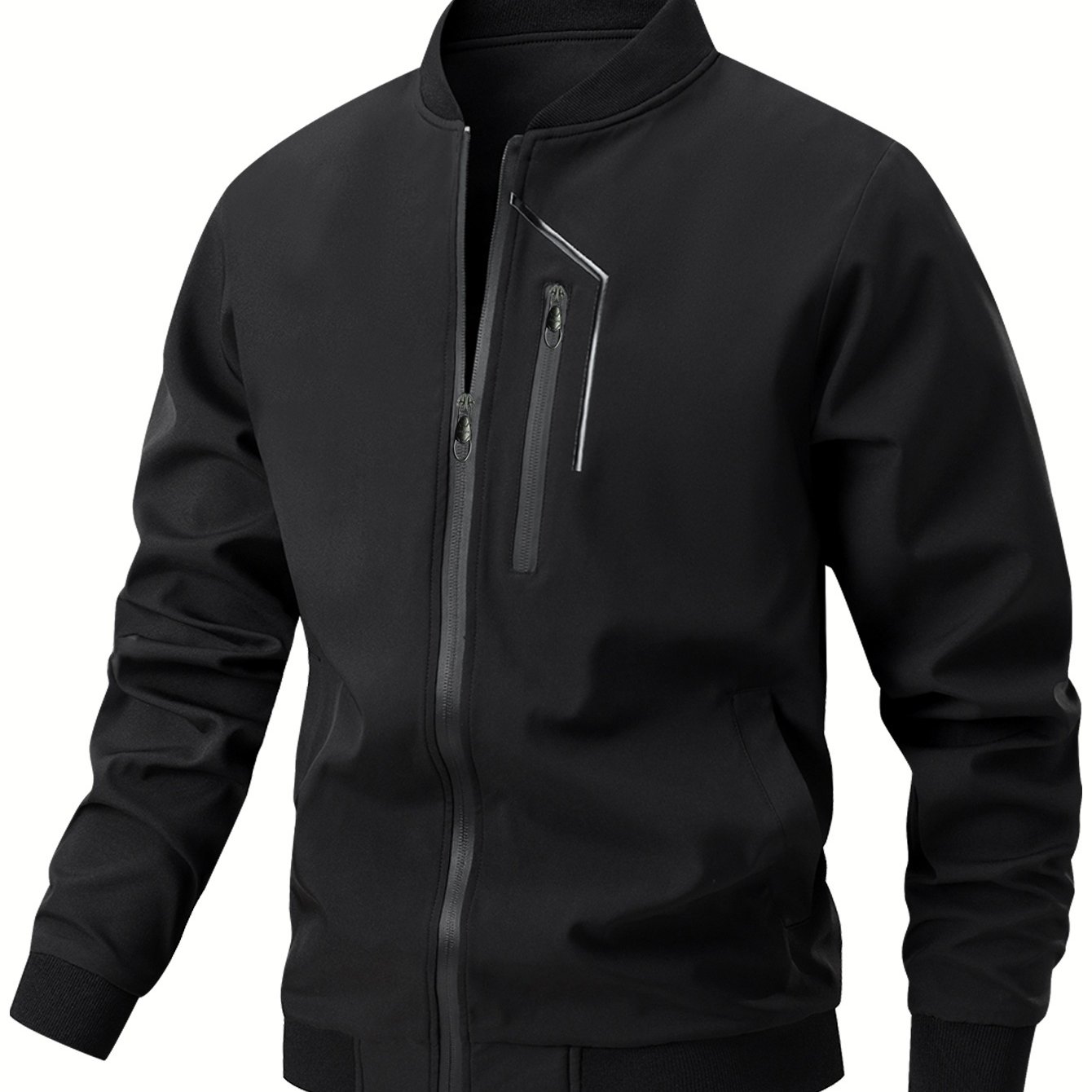 E-shop Lässige Herren Bomberjacke | Frühling-Herbst, ohne Stretch, Baseballkragen, mehrere , Reißverschluss
