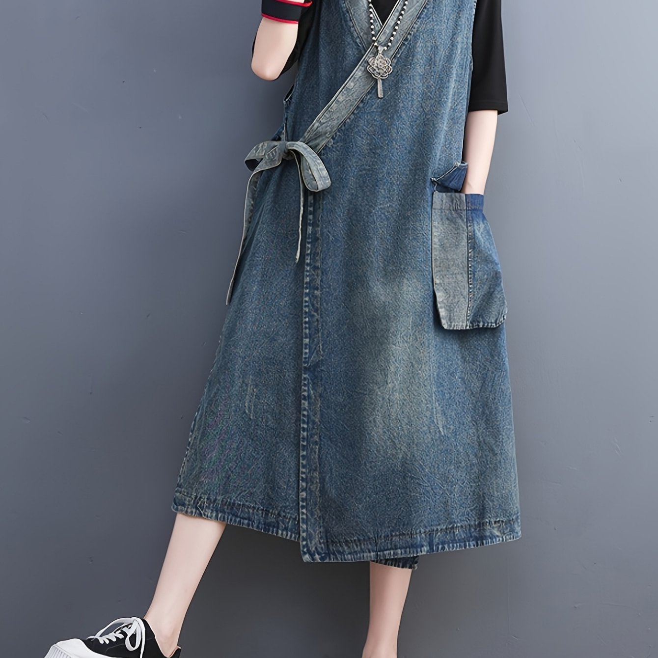 TEMU レディースワンピース、カジュアル、ゆったり、スリム、ファッション、春夏、ドレス