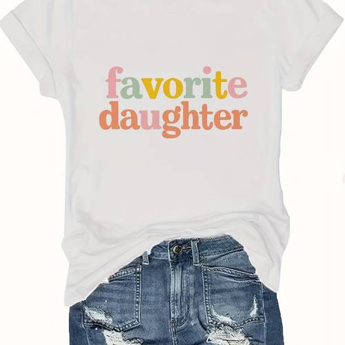 fashionable womens graphic print t shirt casual short sleeve crew neck top lightweight breathable for spring summer wardrobe