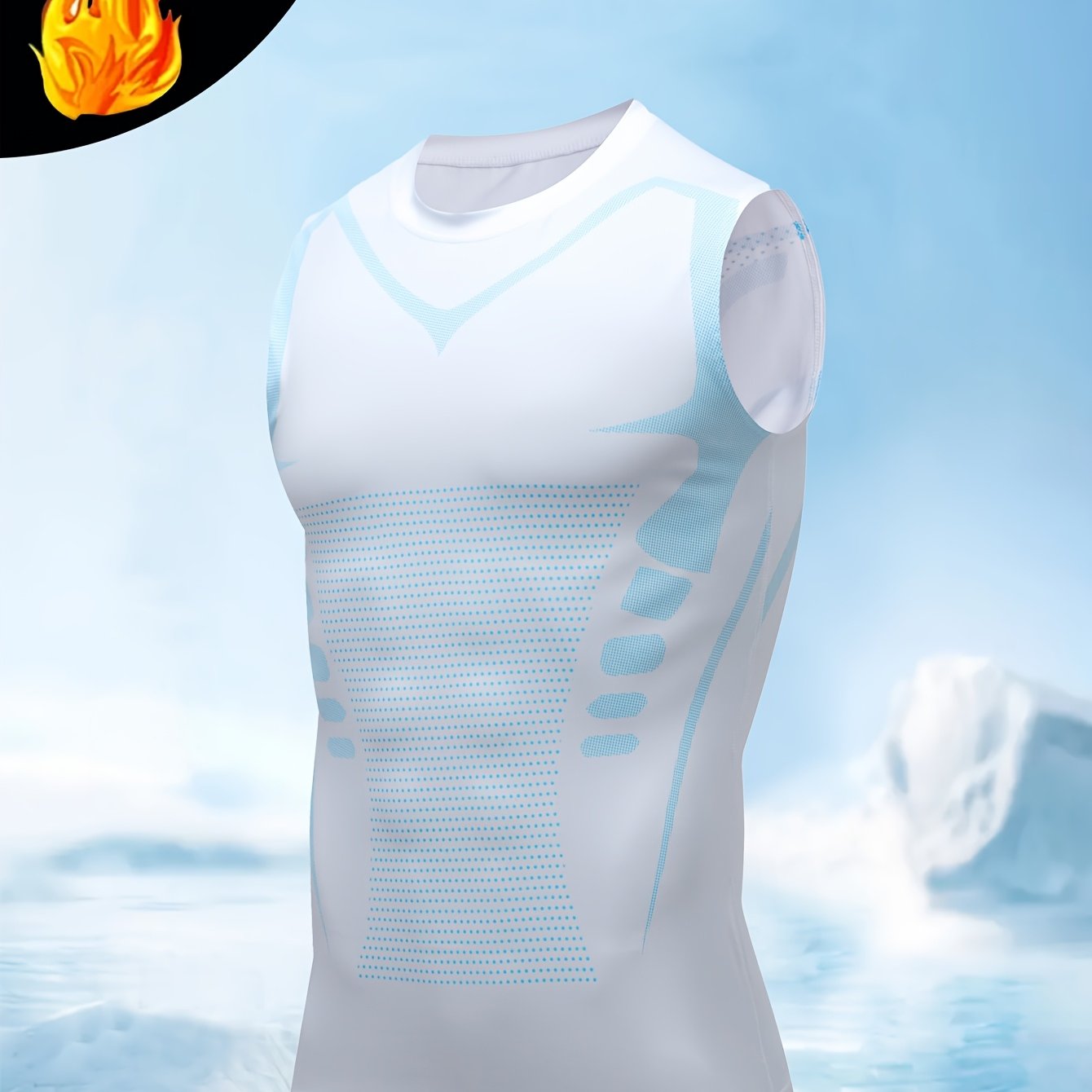 TEMU 1pc Chaleco de Compresión para Hombre Sin - Camiseta Deportiva Transpirable y Absorbente de Humedad con Hombros Anchos y Cintura Ajustable,
