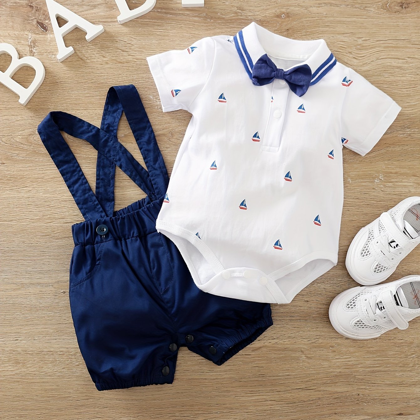 Infant Newborn Triangle Romper Suspender Pants Set, For Outdoor