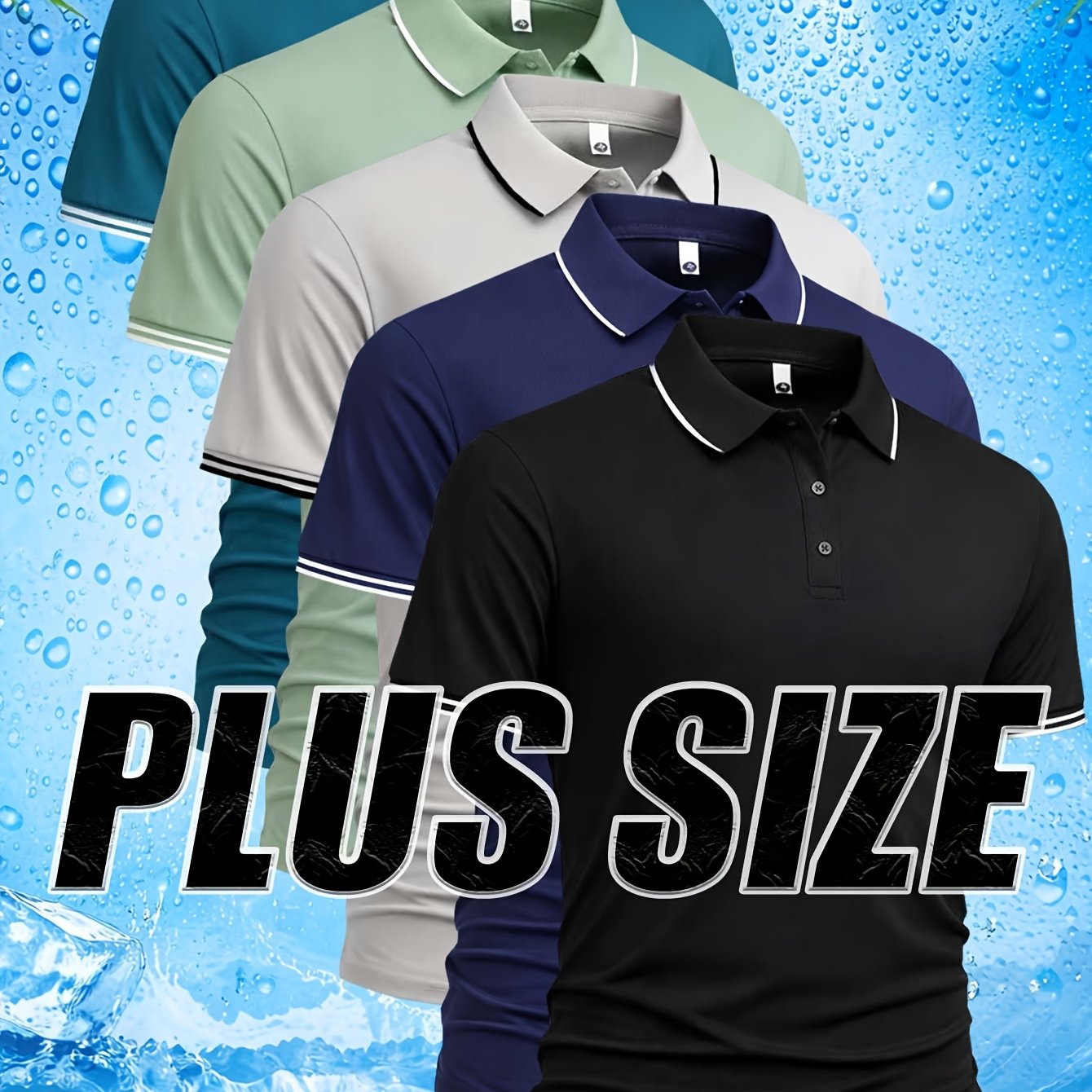 TEMU 5pcs Set, In Larger Size, Men's Casual Shirt With A Collar, Made Of Soft Knitted Fabric, A Must-have Item For Your Summer Wardrobe, Suitable For