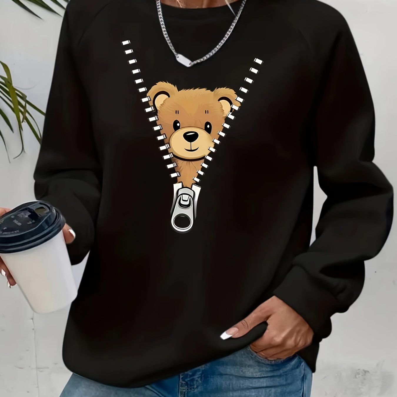 Plus Size - Plus Size - Plus Size Casual Printed Sweatshirt