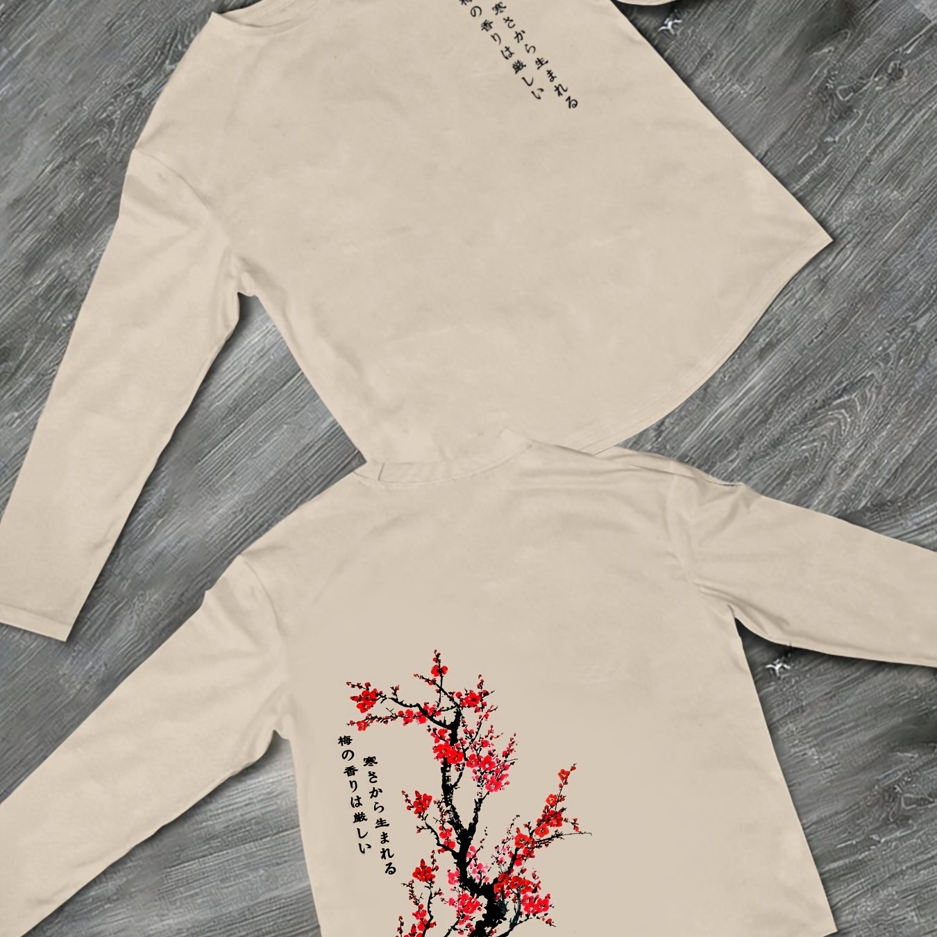 TEMU Men's Long Sleeve Printed T-shirt, Regular Spring/autumn Outdoor Sports Casual Long Sleeve Top
