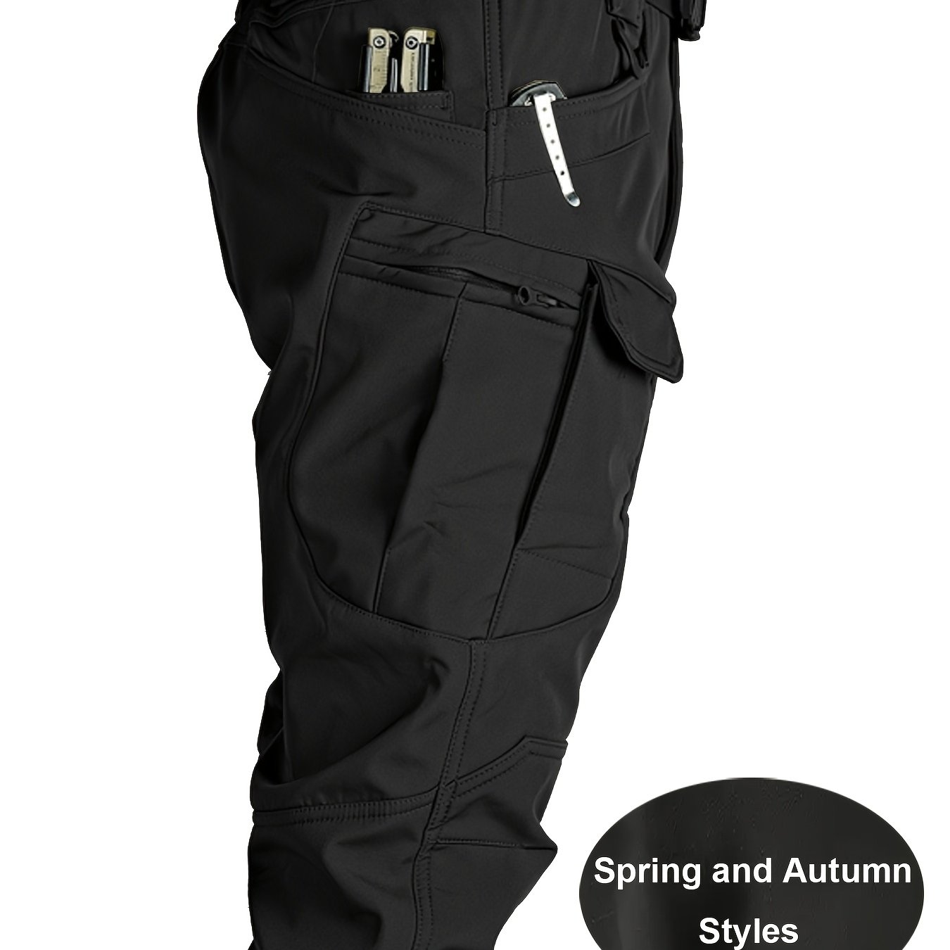 2025 Spring/autumn New Arrival, Men's Tactical Cargo Pants, Multi-pocket Casual Trousers, Soft Micro-stretch Breathable Fabric, Suitable For Outdoor Leisure , Mature Men's Wear, No Belt