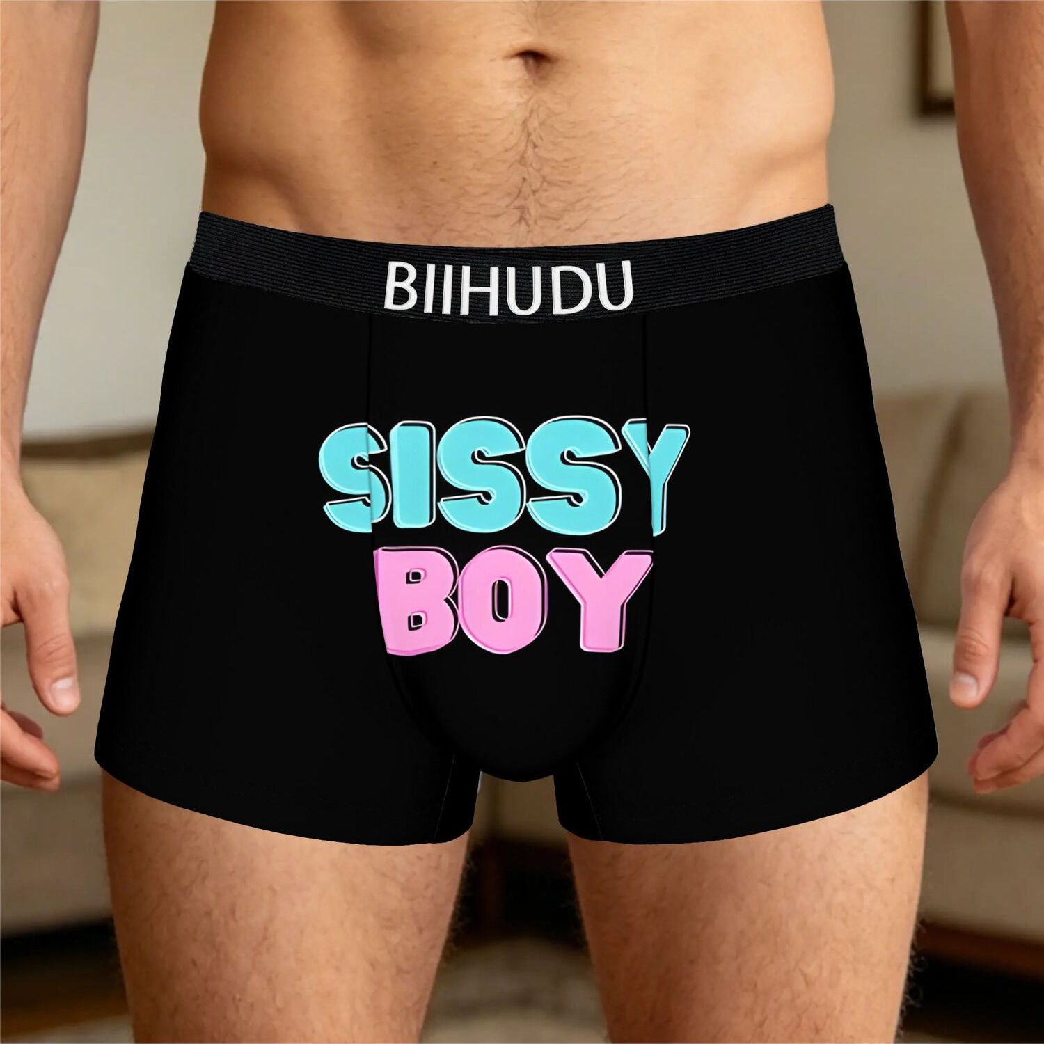 TEMU 1pc Sissy Biihudu Underpants Breathable Panties Men's Underwear Comfortable Shorts Boxer Briefs