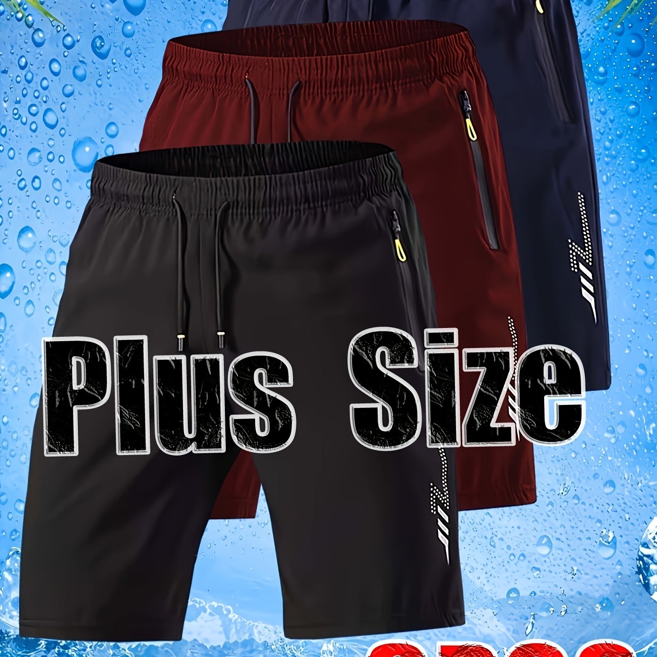 TEMU A Set Of Three, Men's Casual Large-sized Shorts, A Summer, Made From Comfortable And , Suitable For Outdoor Sports, Casual , Travel, Fitness,