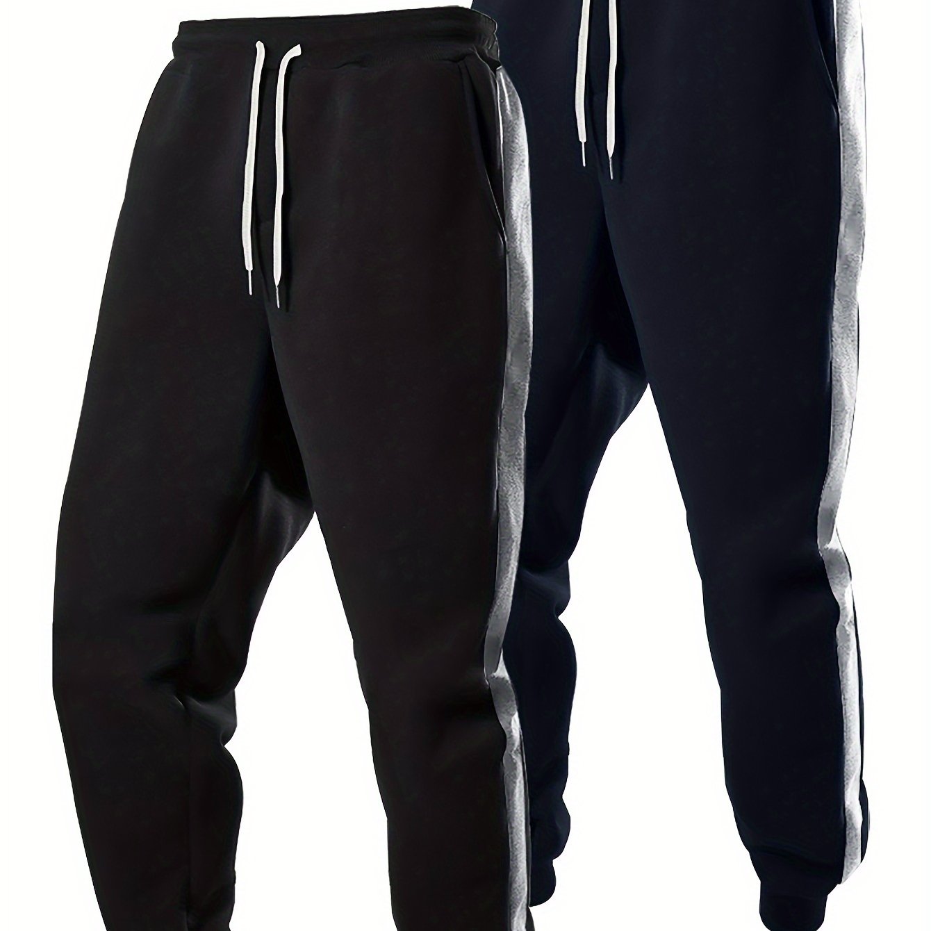 TEMU 2 Men's Sweatpants Casual Loose Sports Casual Stitching Trousers
