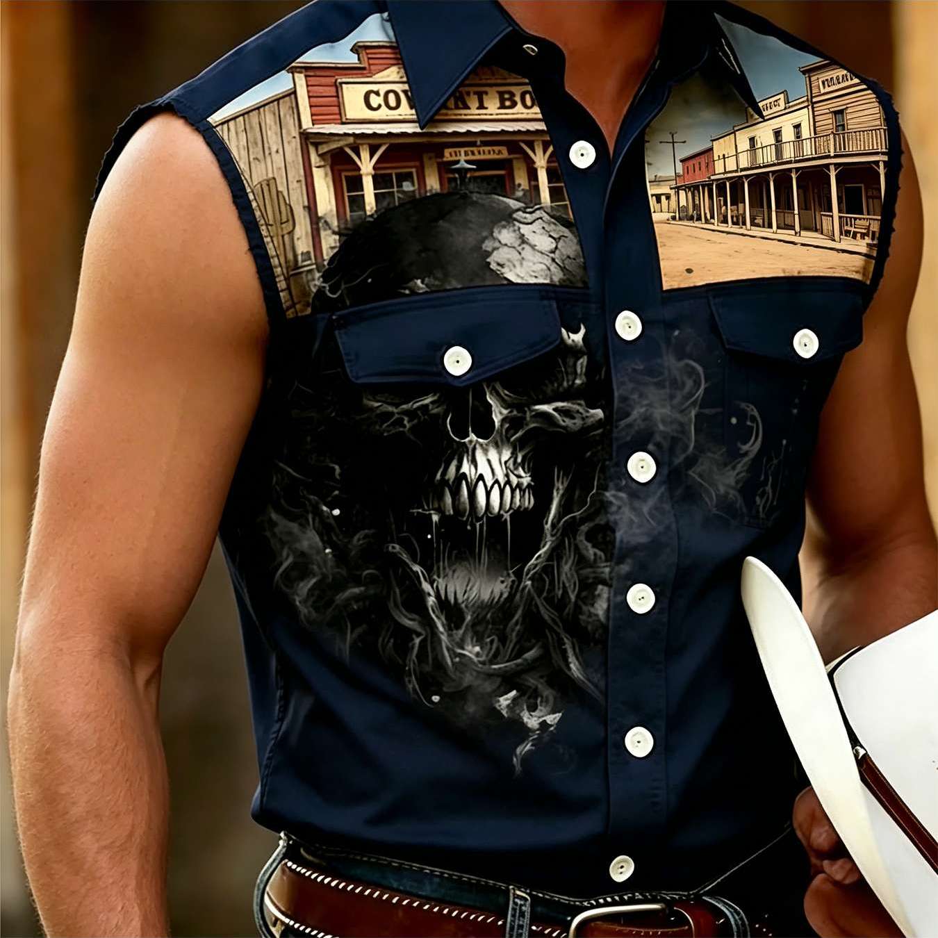 Men's Vest Trendy Fashion Vest Men's Vest Casual Slim-fit Sleeveless Gym Shirt Casual Vest Summer Shirt Everyday Outfit