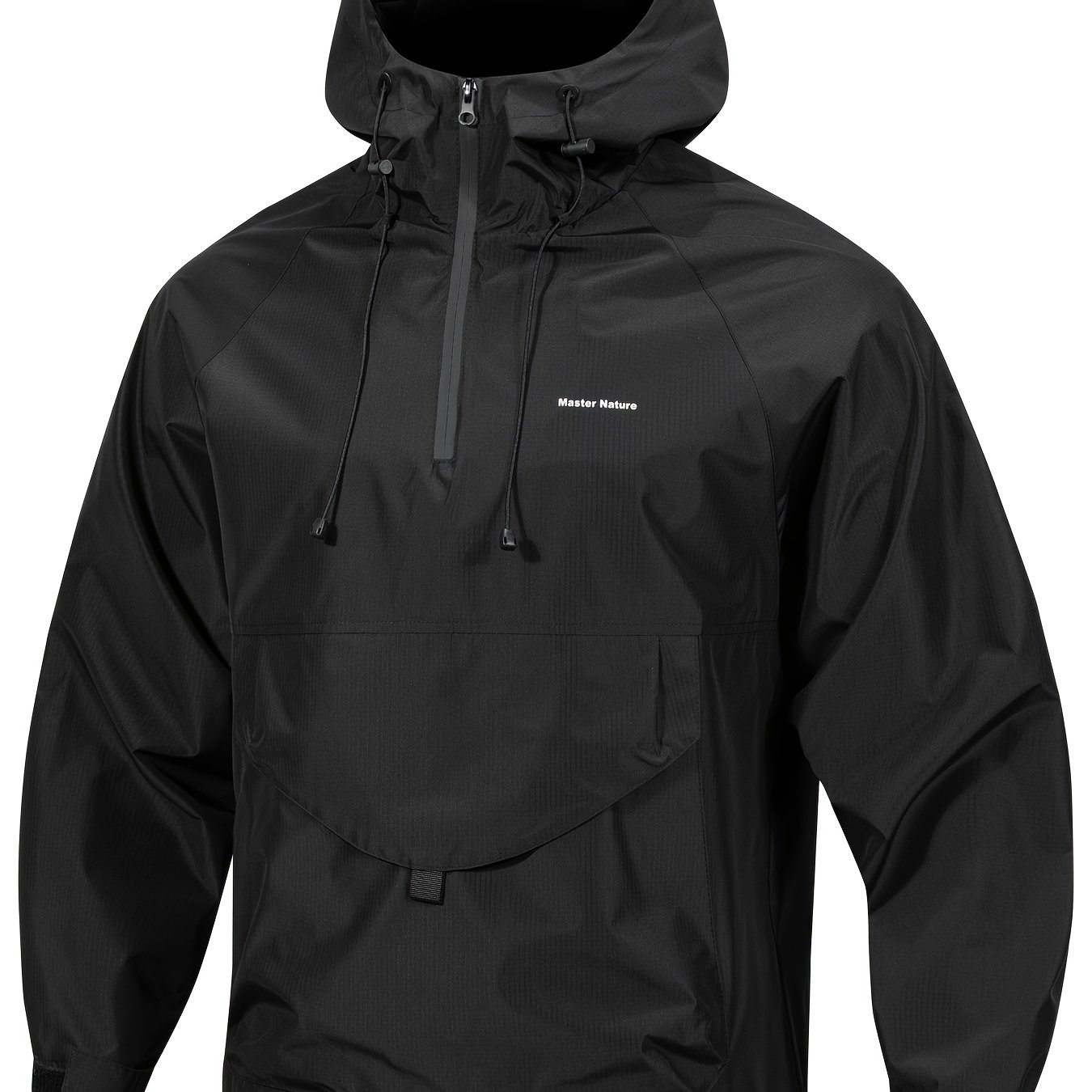 TEMU Men's Hooded Jacket With Zippered Pockets, Casual And Comfortable Trendy Windbreaker