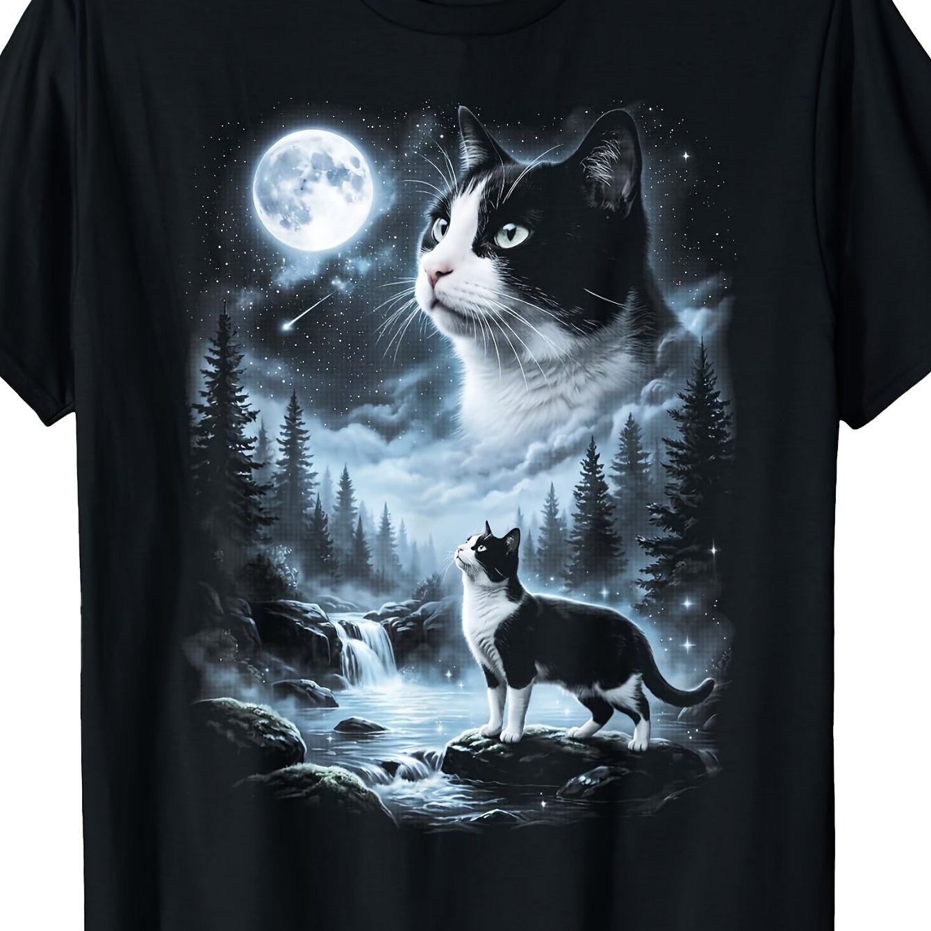 TEMU Black Suit Cat , 90s Retro T-shirt