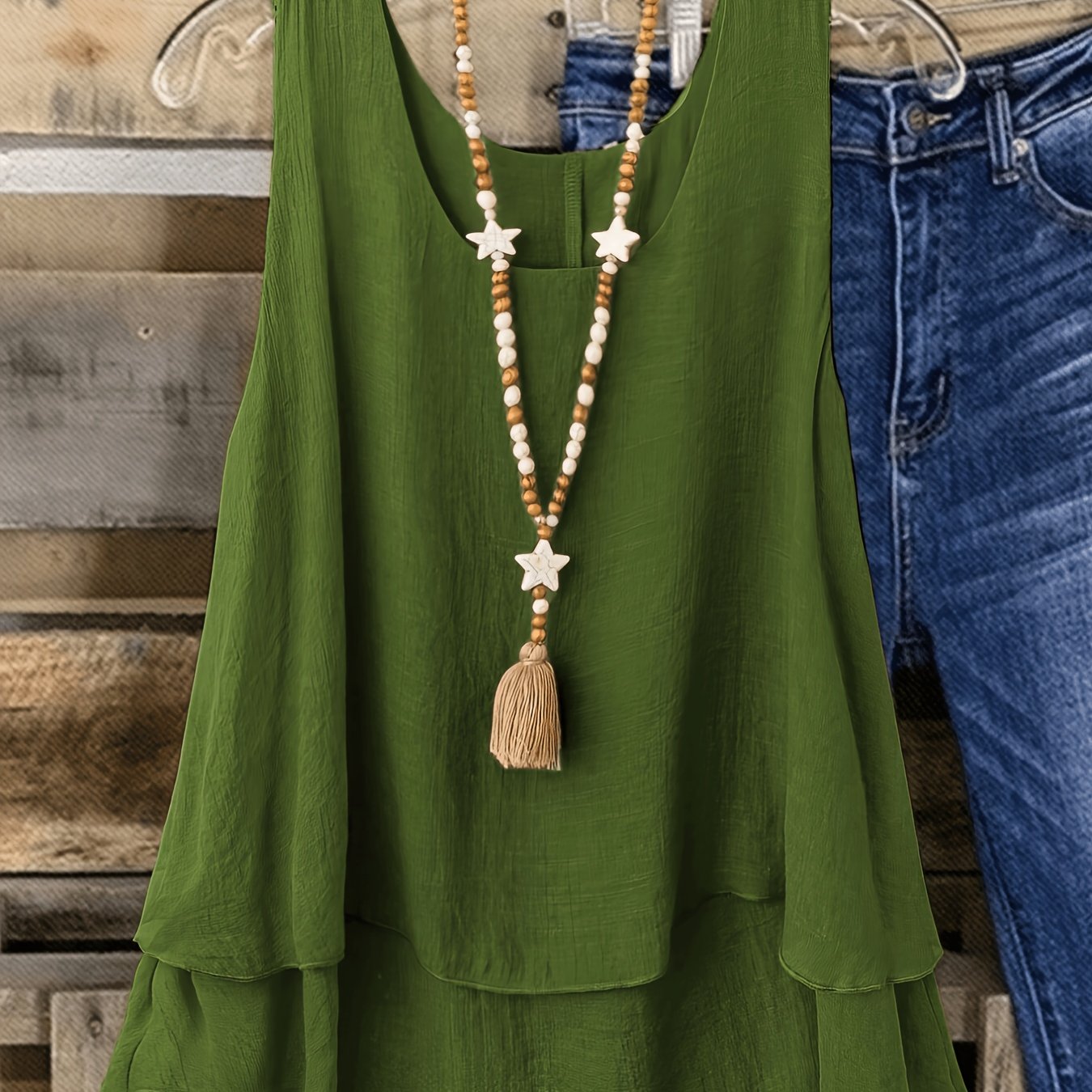 TEMU Plus Size, Sleeveless Round-neck Solid-color Soft Comfortable Simple Fashionable Casual Daily Vacation Solid-color Fashionable European And