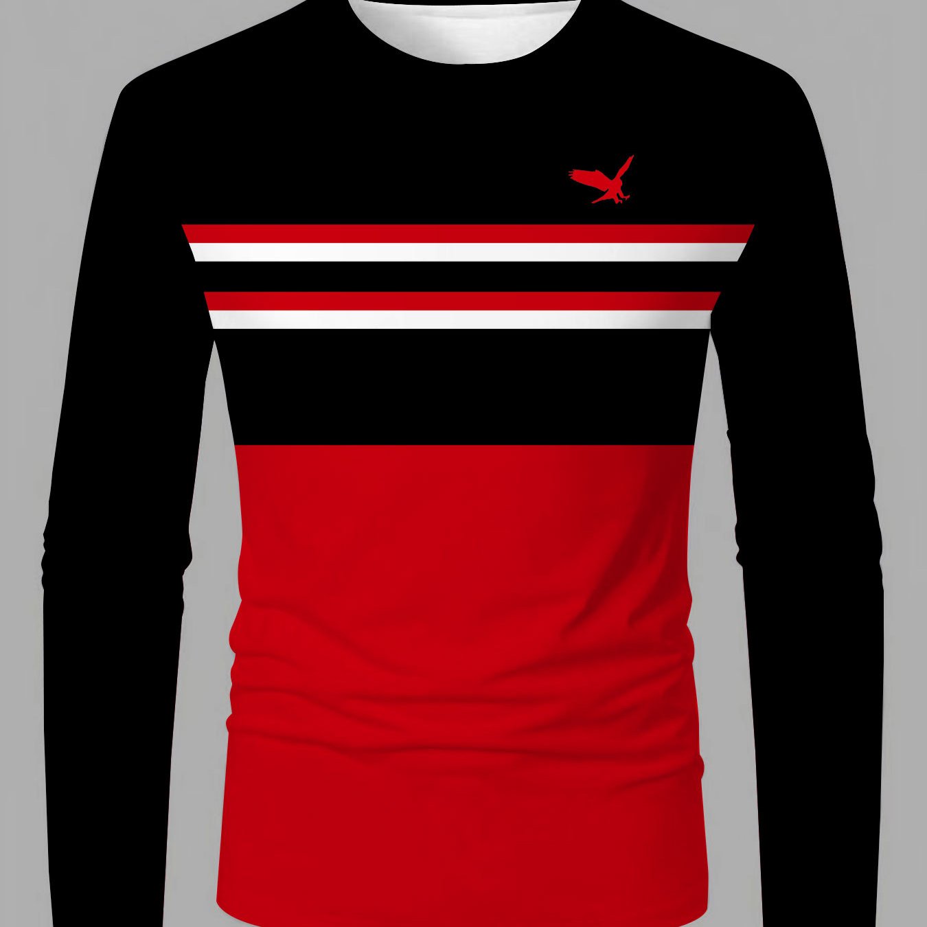 TEMU Fashionable And Top - Black And Red , Red And For Decoration, And Red Bird Elements As Accents. Neck Suitable For Daily Casual And Outfits, A