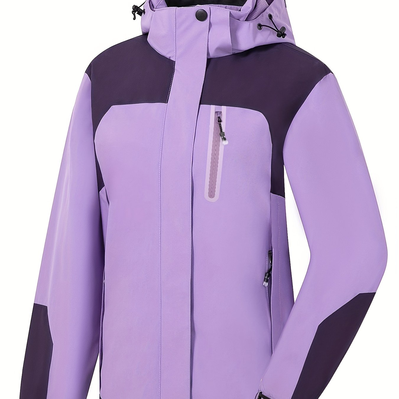 TEMU Women's High Quality Rain Jacket Outdoor Lightweight Hooded Raincoat For Hiking Travel