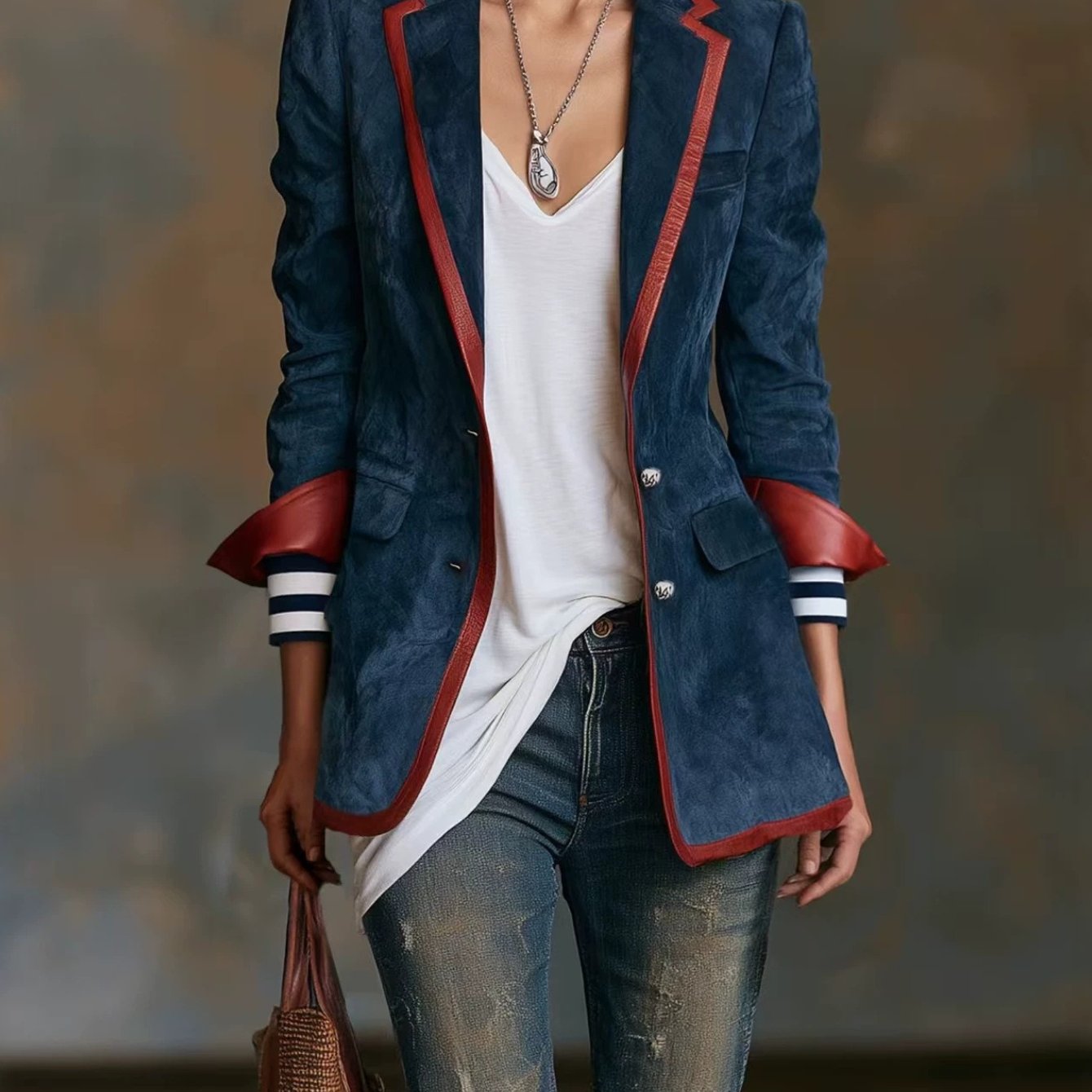 TEMU Chaqueta de traje casual versátil de moda para mujer, estilo vintage de , nueva para otoño-invierno 2026