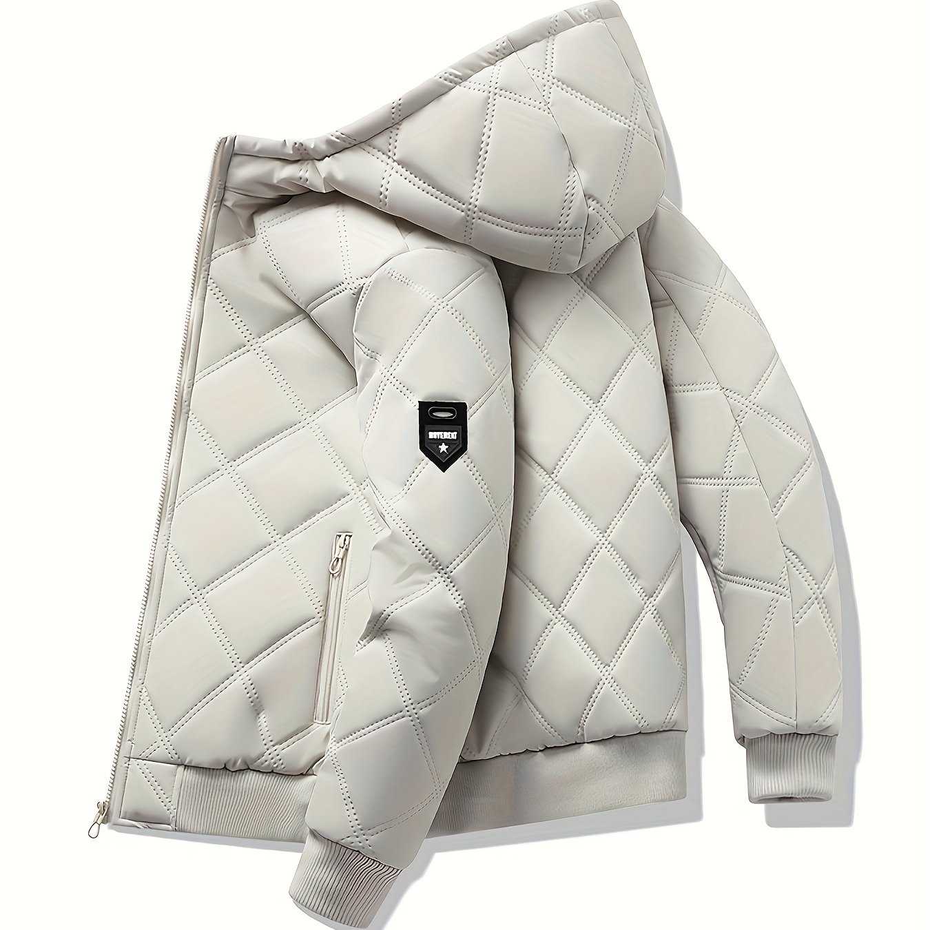 TEMU New Winter Men's Hooded -padded Jacket, Men's -padded Jacket, Hooded Men's Winter Jacket, Warm -padded Jacket, Technology -padded Jacket,