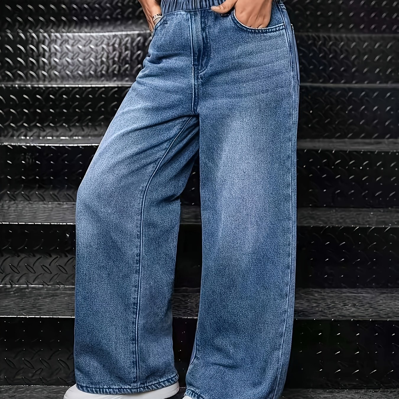 Image of Girl's Jeans, Featuring A Simple, Loose, Straight-leg Style, Are Perfect For Daily . Holiday Attire
