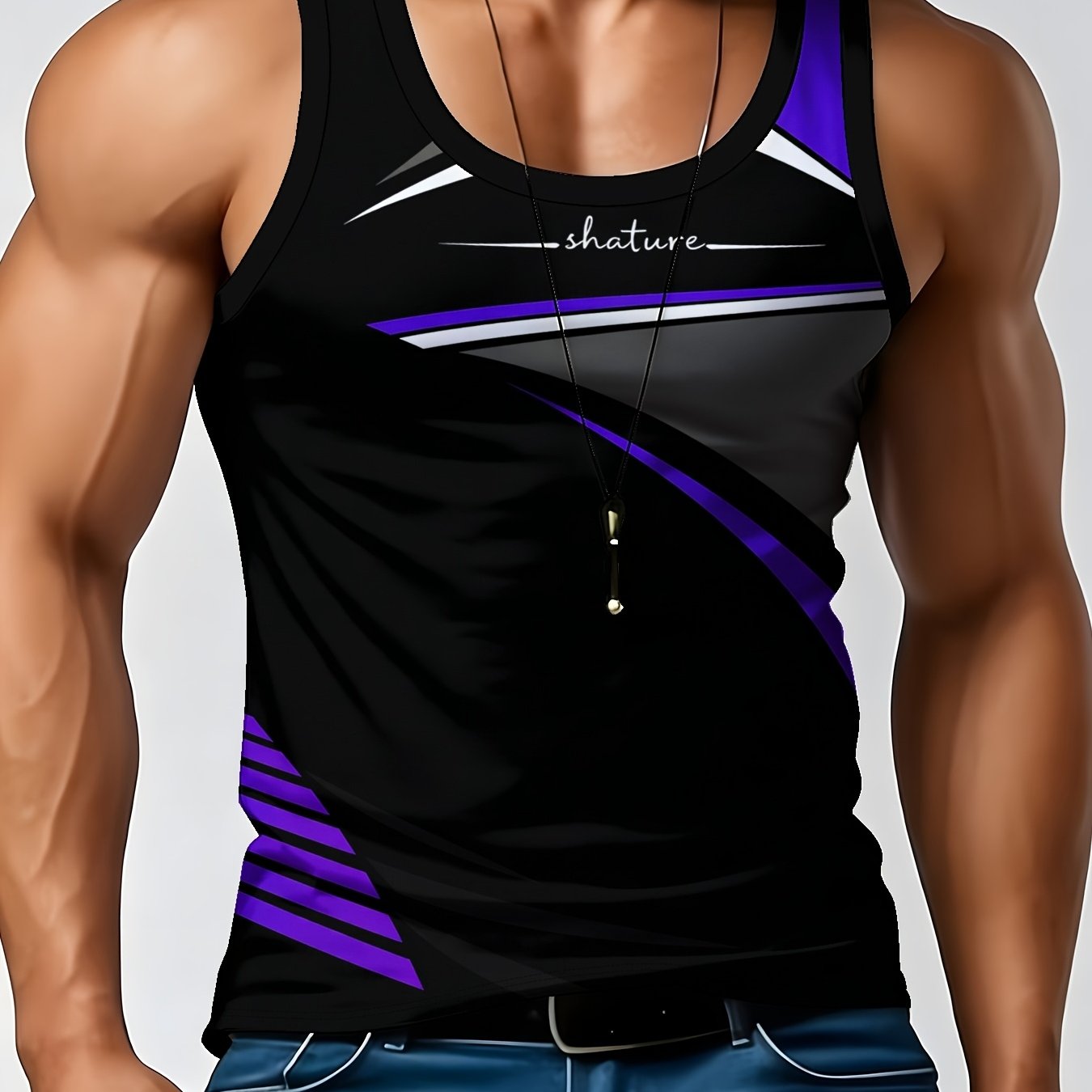 TEMU Men' Casual Tank Top, Spring Summer
