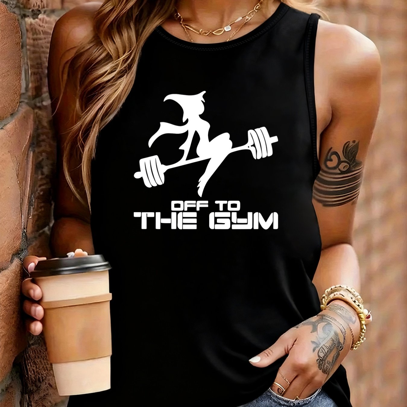 TEMU 1pc | Casual | Popular Women's Gym Tank Top, Sleeveless Casual Top, Y2k Style, Machine Washable, Suitable For . A Must-have For Home, Commuting,