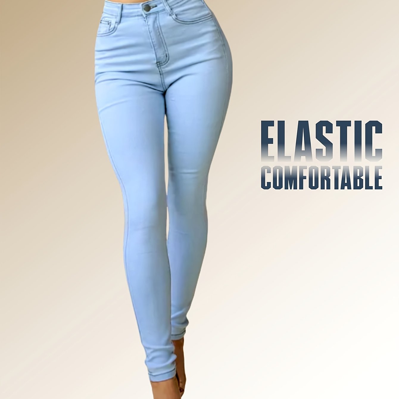 Women's Jeans Slim Fit Stretch Light Spring/summer Fashionable Versatile Work And Leisure Pants