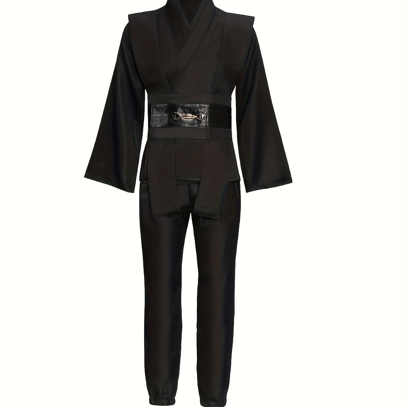 Halloween Samurai Cosplay Costume Set - Traditional Japanese Warrior Attire with Belt, Black and Red Accents, * Stage Performances and *, Halloween Costumes