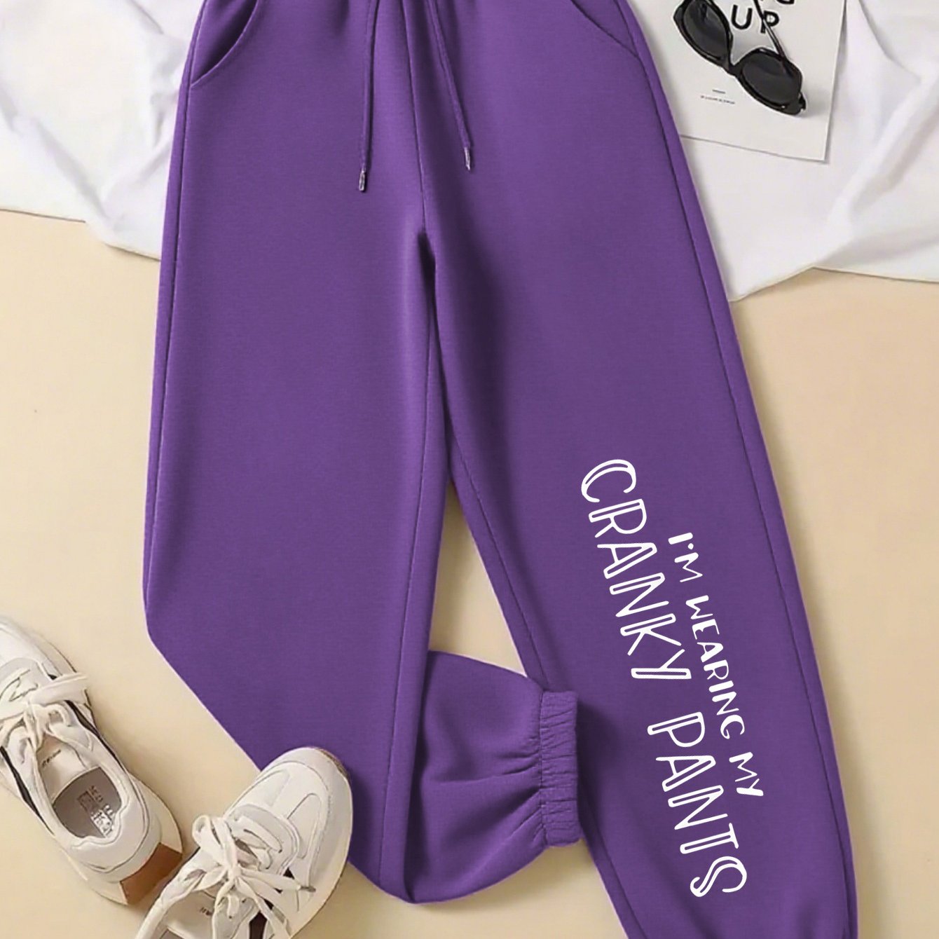 TEMU New Autumn-winter Women's -lined Joggers With Unique Print