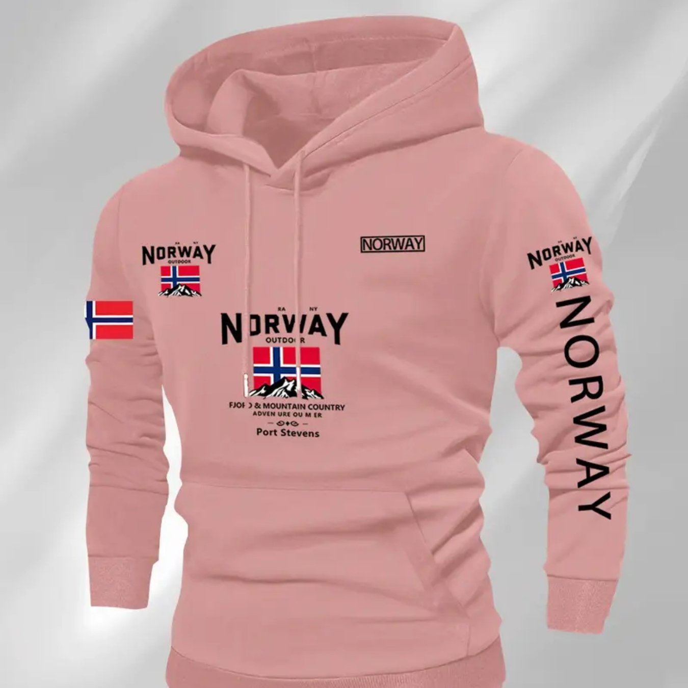 TEMU Nueva sudadera con capucha de otoño/invierno con estampado de multiimagen por transferencia de , sudadera de ajuste holgado de calidad, para