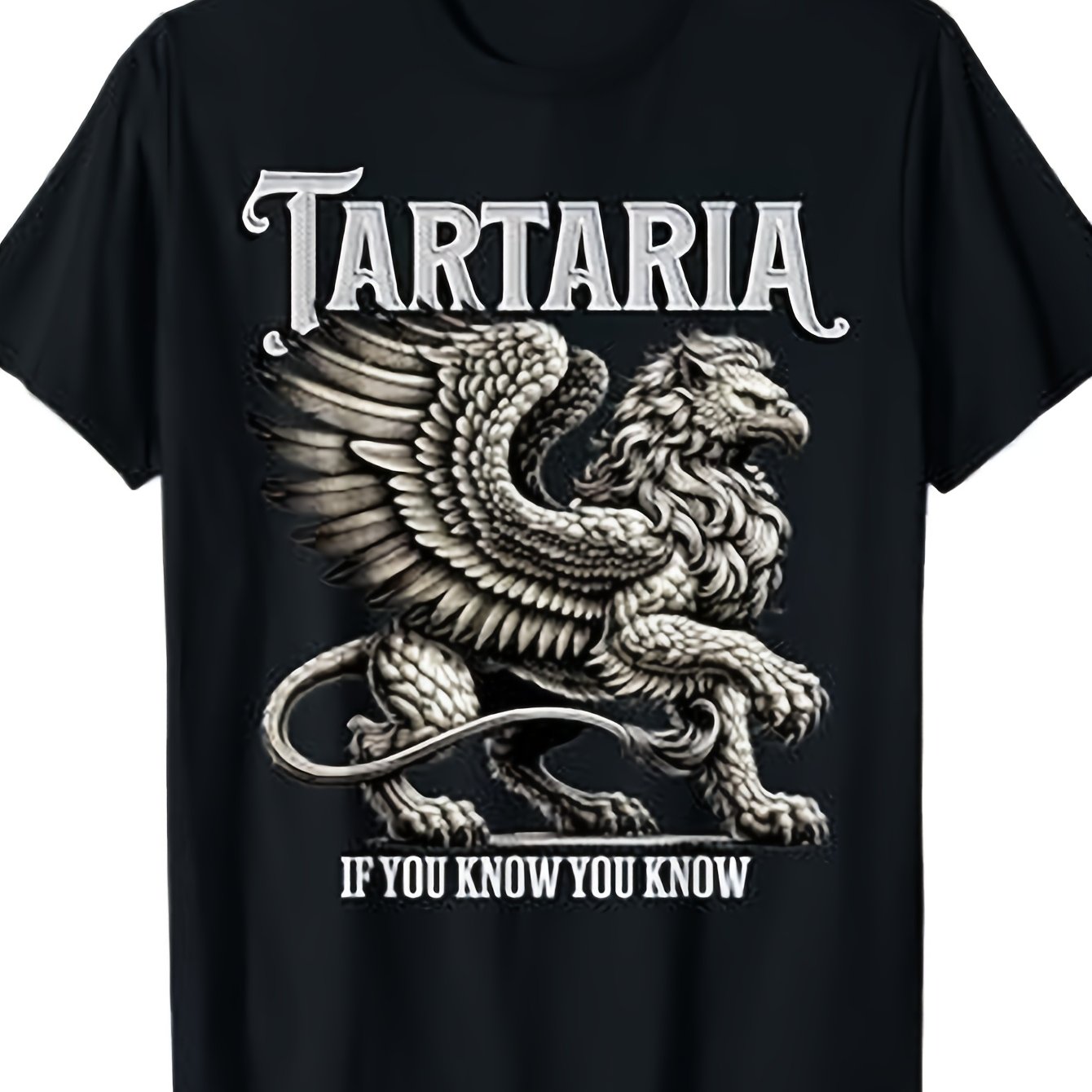 Image of History T-shirt - Seek Mud Flood | Historical Conspiracy Tee With Tartar & Map Designs | Casual Round Neck Shirt For - Wear